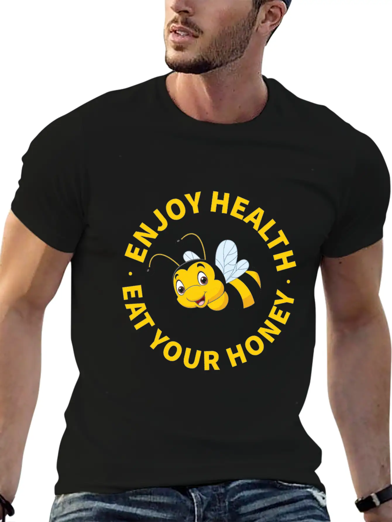 Enjoy Health Eat Your Honey Basic Graphic T-Shirt ¨C Daily Comfort In Soft Cotton