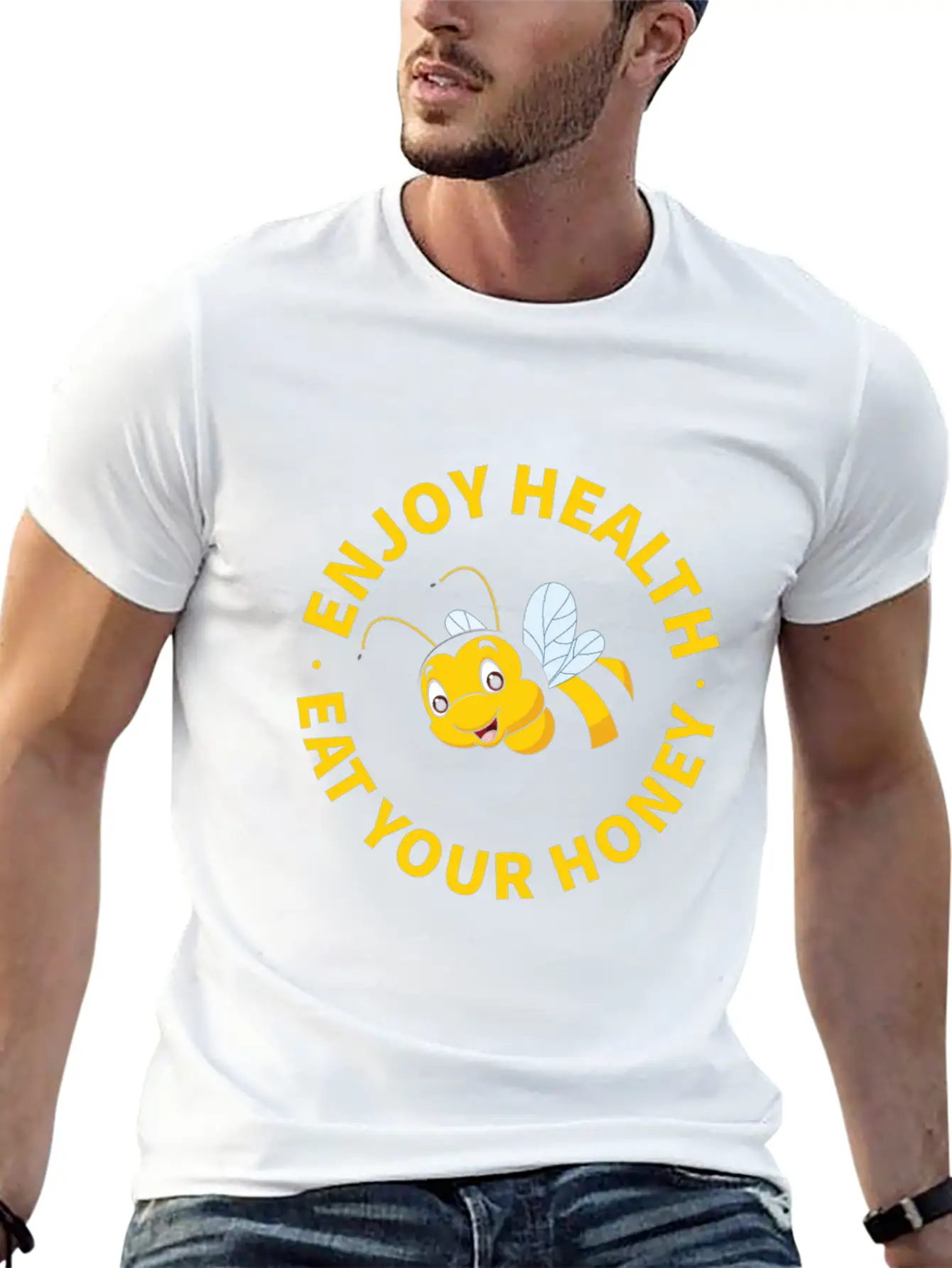 Enjoy Health Eat Your Honey Basic Graphic T-Shirt ¨C Daily Comfort In Soft Cotton