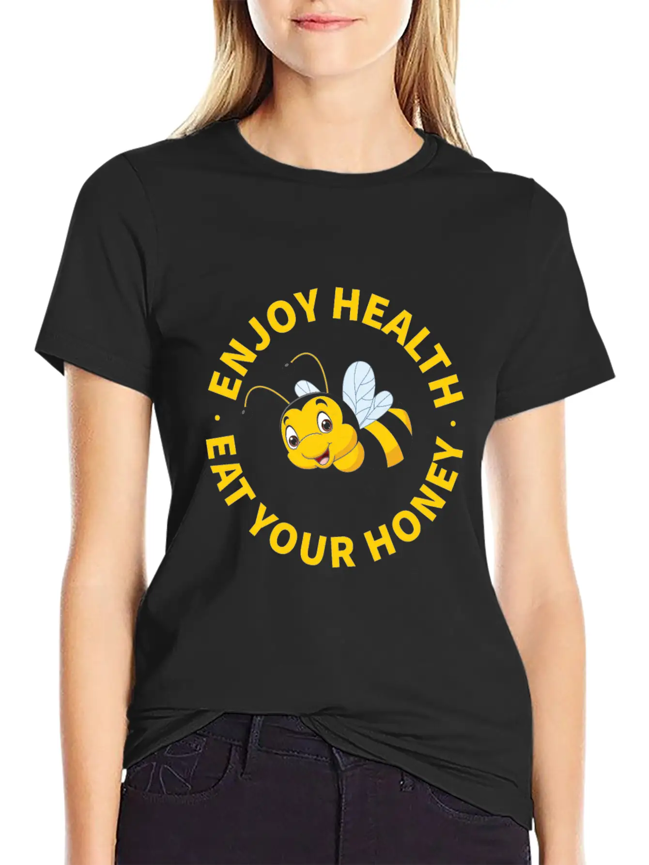 Enjoy Health Eat Your Honey Basic Graphic T-Shirt ¨C Daily Comfort In Soft Cotton