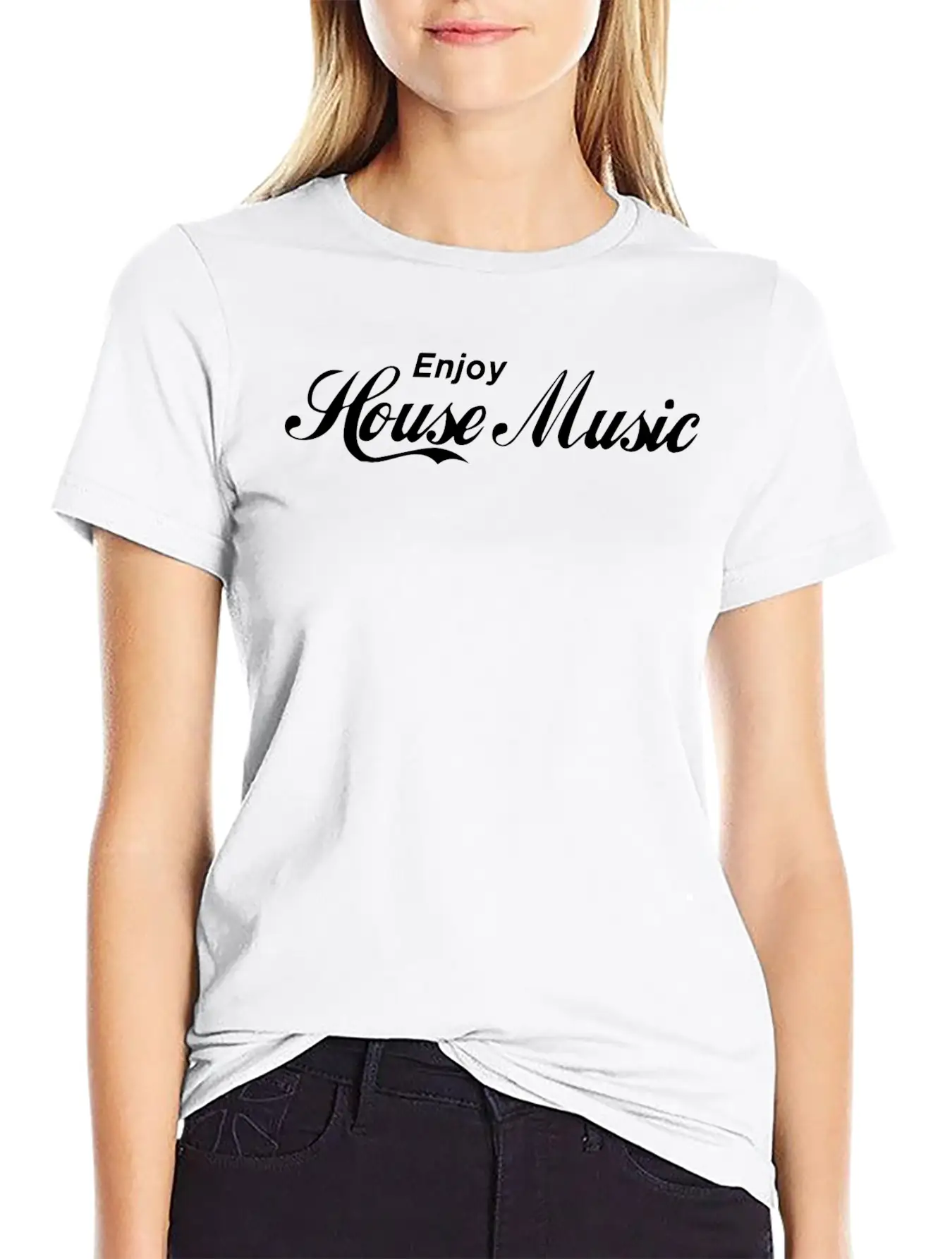 Enjoy House Music Basic Graphic T-Shirt ¨C Daily Comfort In Soft Cotton