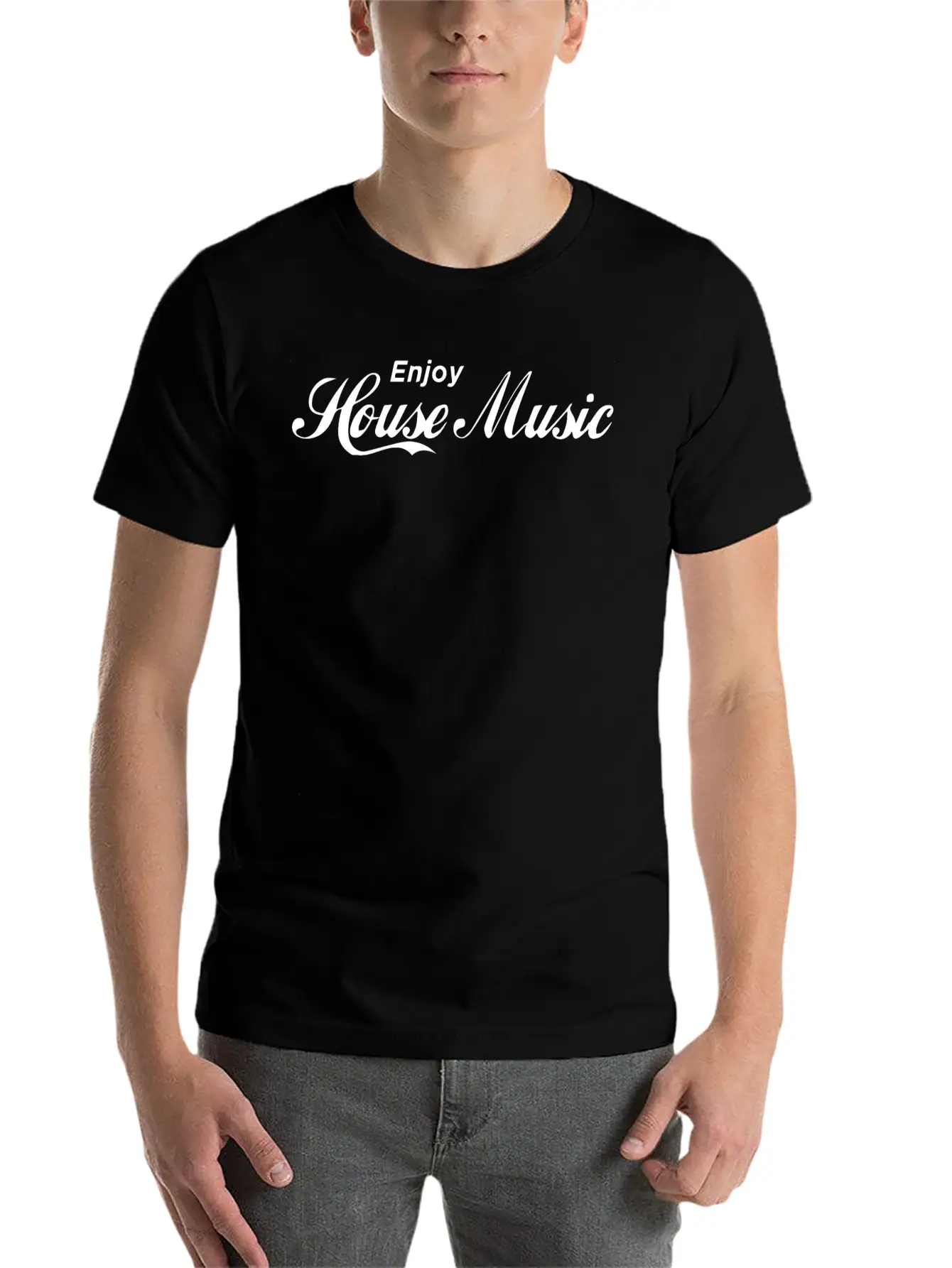 Enjoy House Music Basic Graphic T-Shirt ¨C Daily Comfort In Soft Cotton