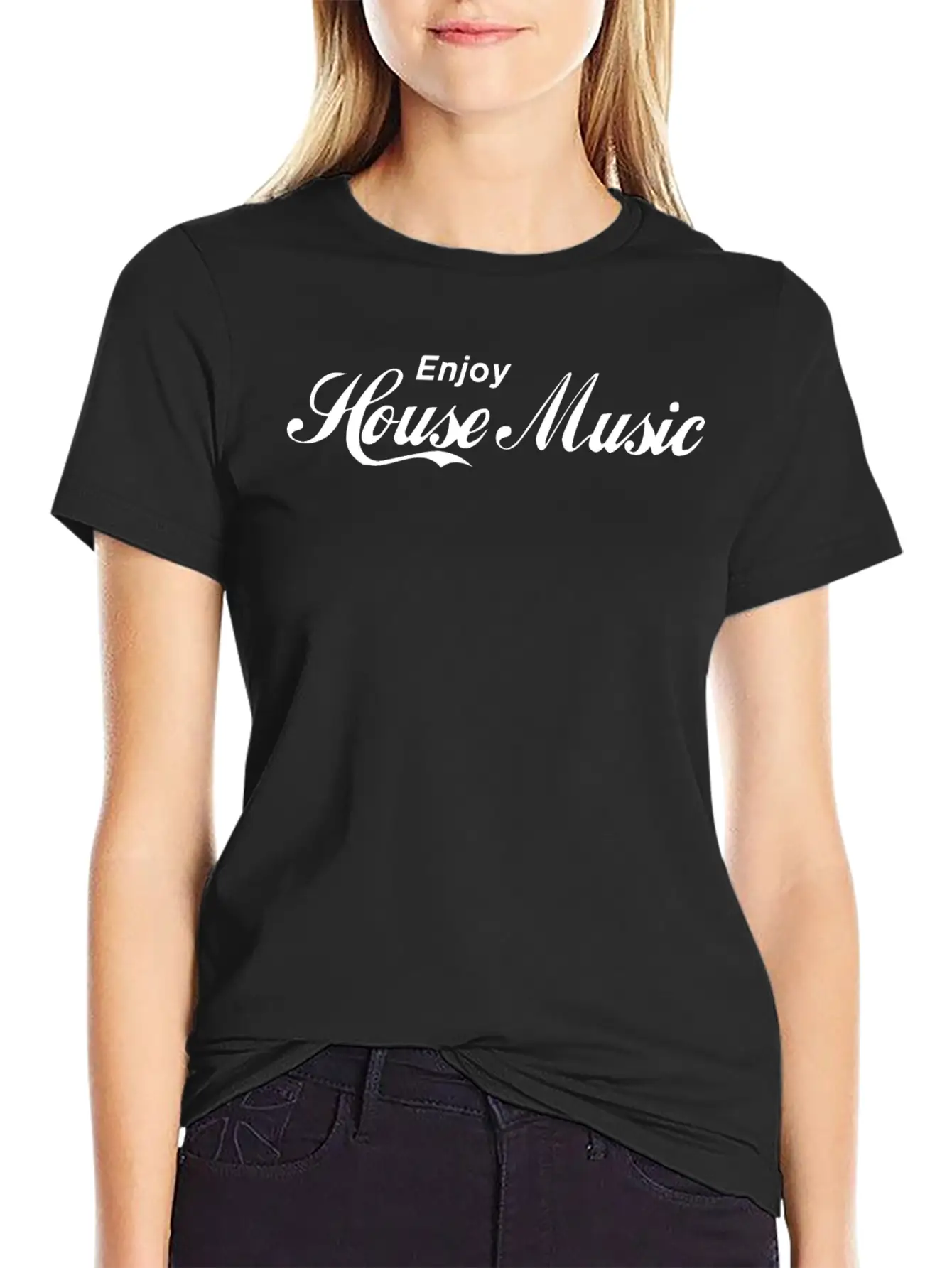 Enjoy House Music Basic Graphic T-Shirt ¨C Daily Comfort In Soft Cotton