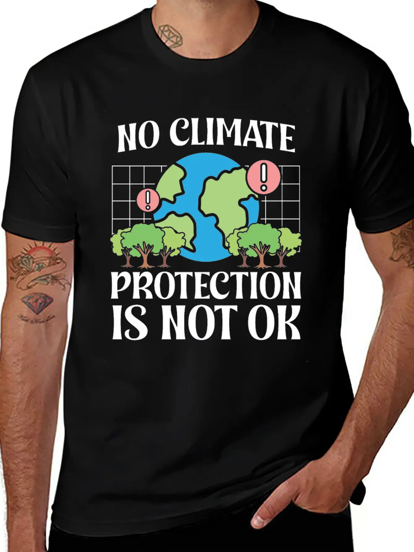 Environmentalism No Climate Protection Not Ok Essential Cotton Tee For Daily Outfits ¨C Unisex Style