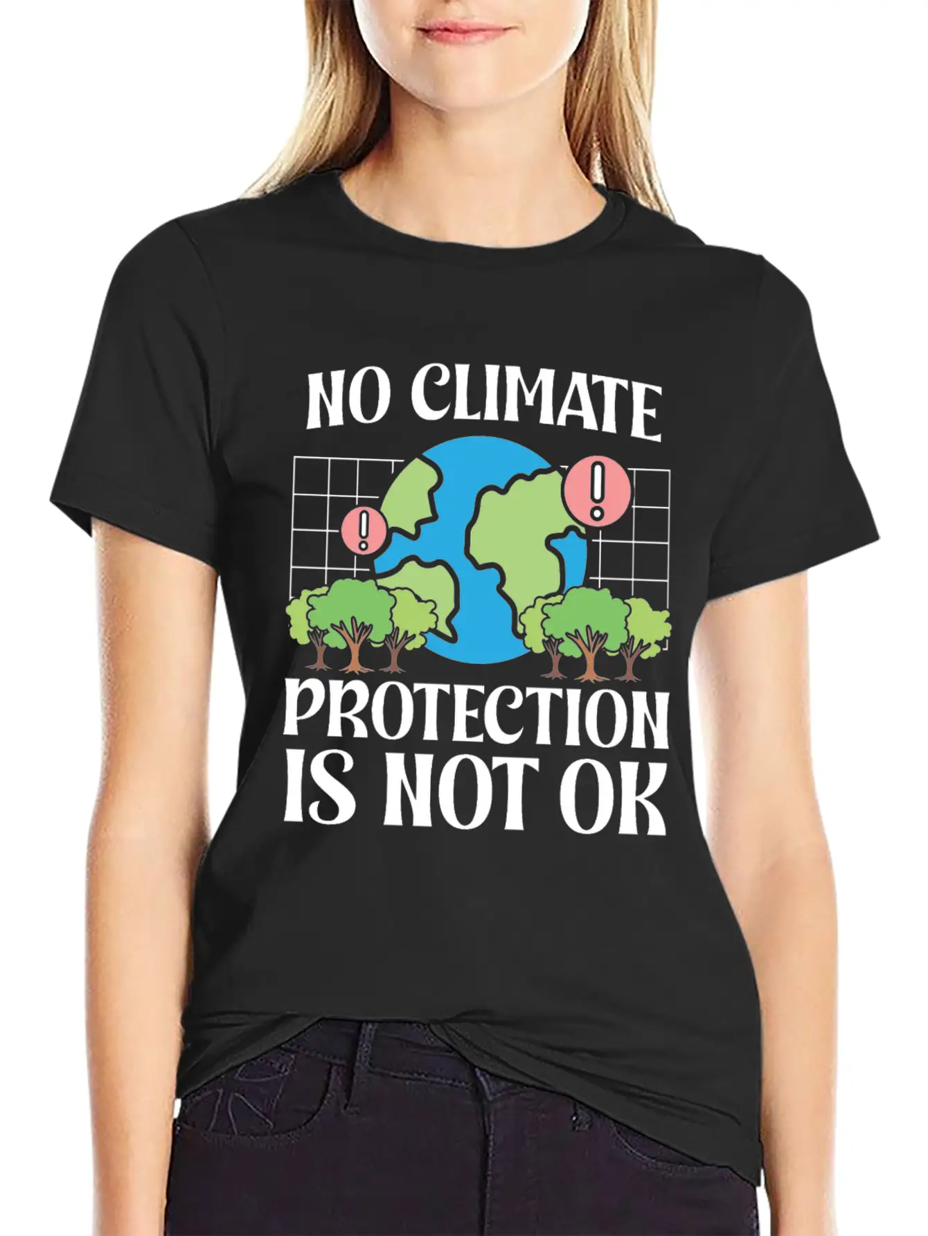 Environmentalism No Climate Protection Not Ok Essential Cotton Tee For Daily Outfits ¨C Unisex Style
