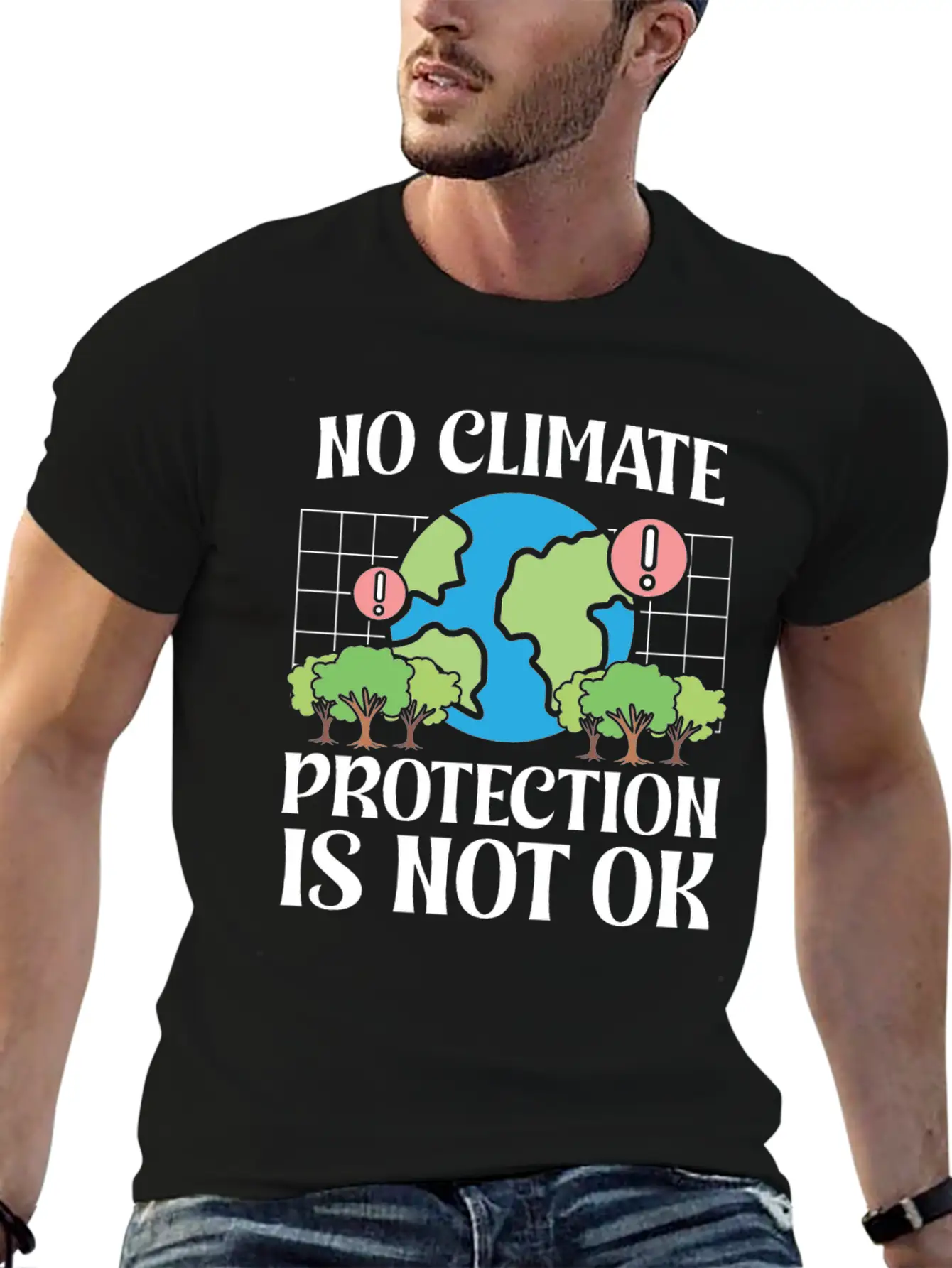 Environmentalism No Climate Protection Not Ok Essential Cotton Tee For Daily Outfits ¨C Unisex Style