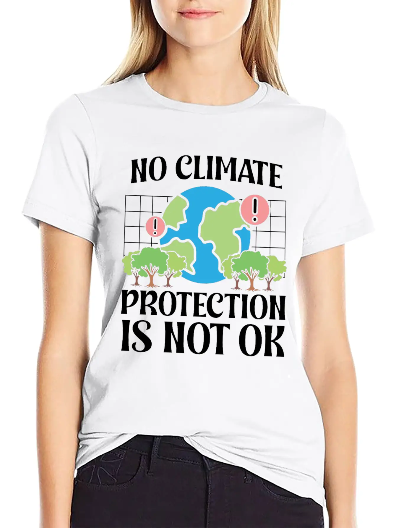 Environmentalism No Climate Protection Not Ok Essential Cotton Tee For Daily Outfits ¨C Unisex Style
