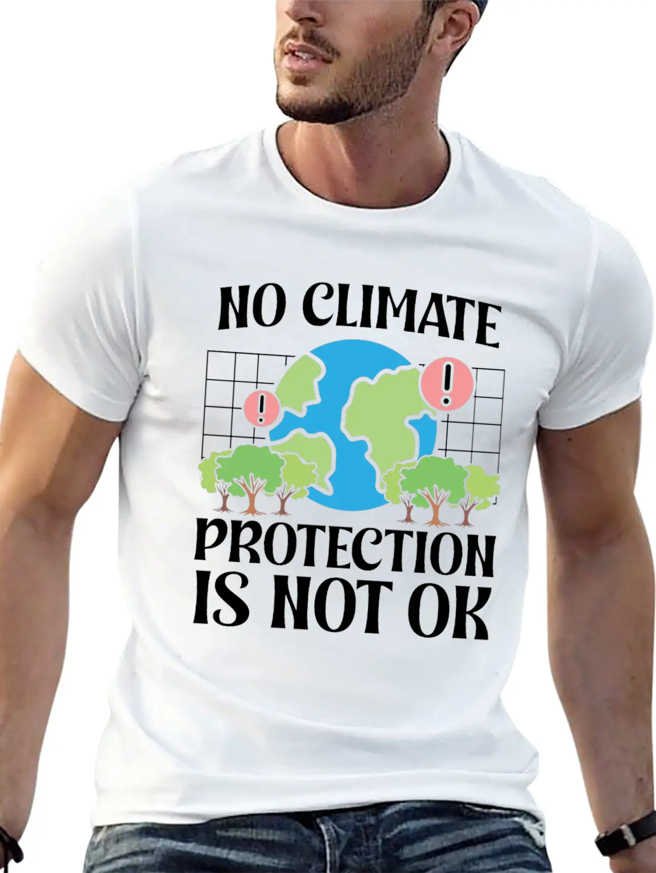 Environmentalism No Climate Protection Not Ok Essential Cotton Tee For Daily Outfits ¨C Unisex Style