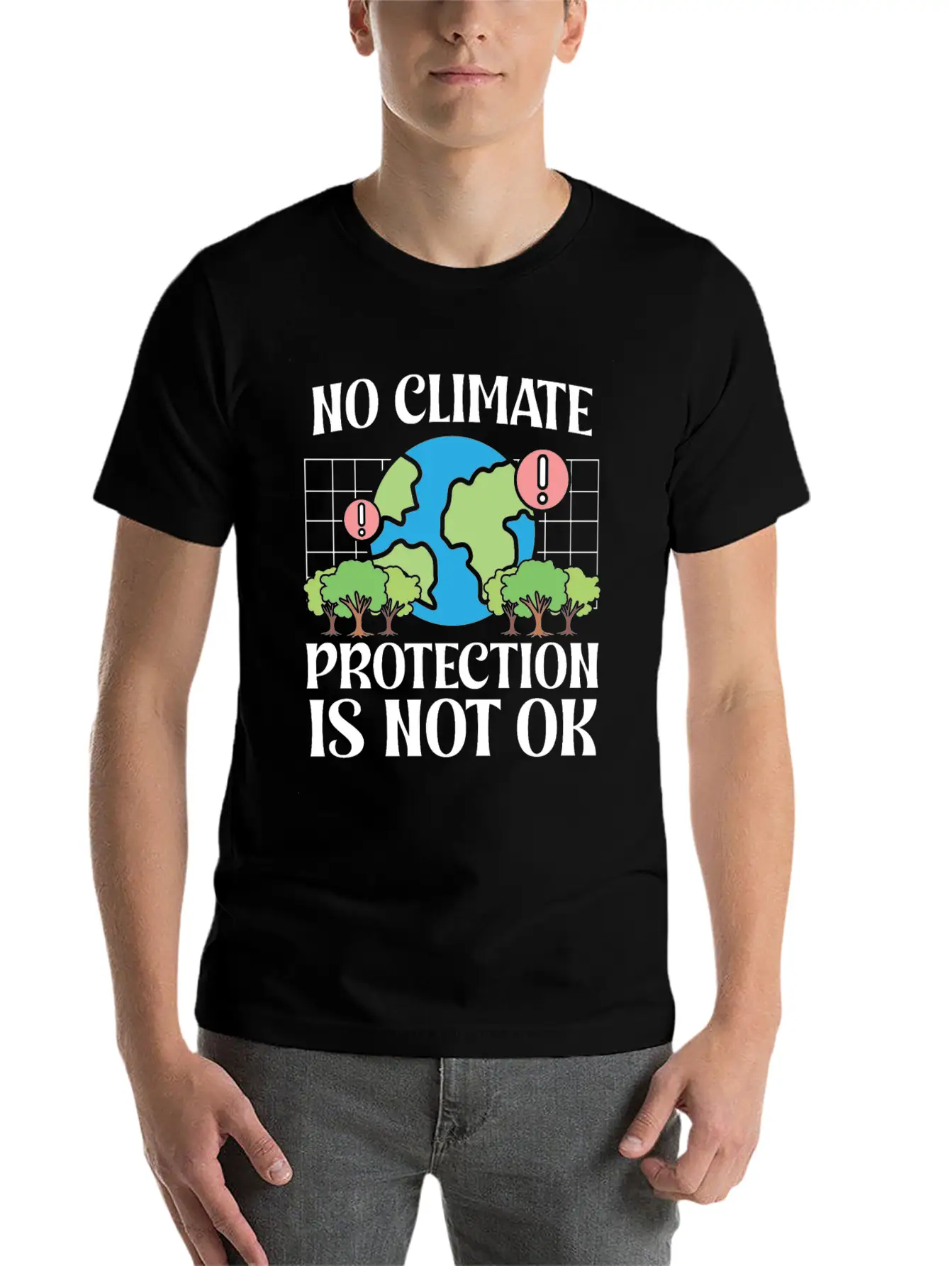 Environmentalism No Climate Protection Not Ok Essential Cotton Tee For Daily Outfits ¨C Unisex Style