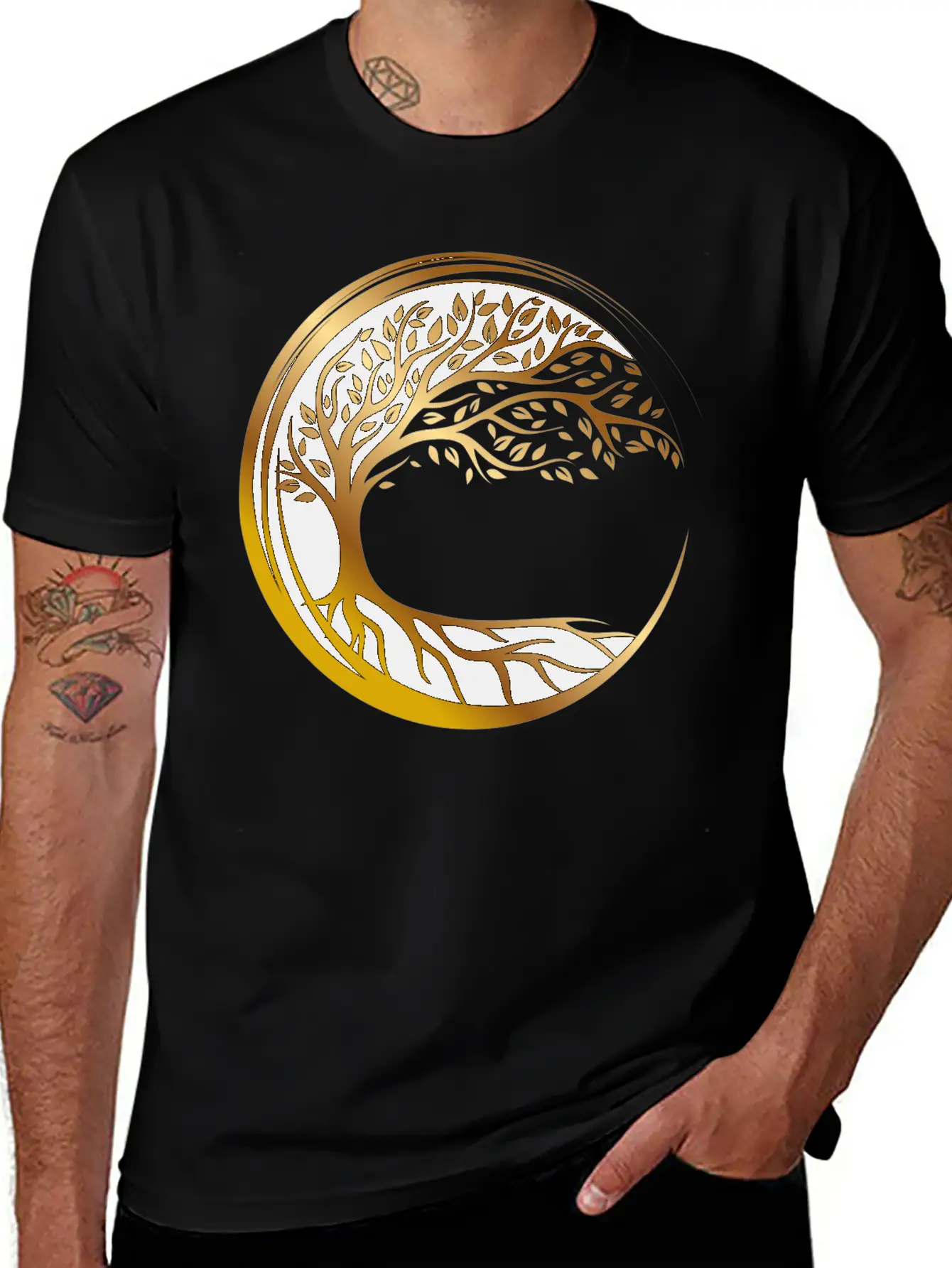 Eternal Life Tree Basic Graphic T-Shirt ¨C Daily Comfort In Soft Cotton