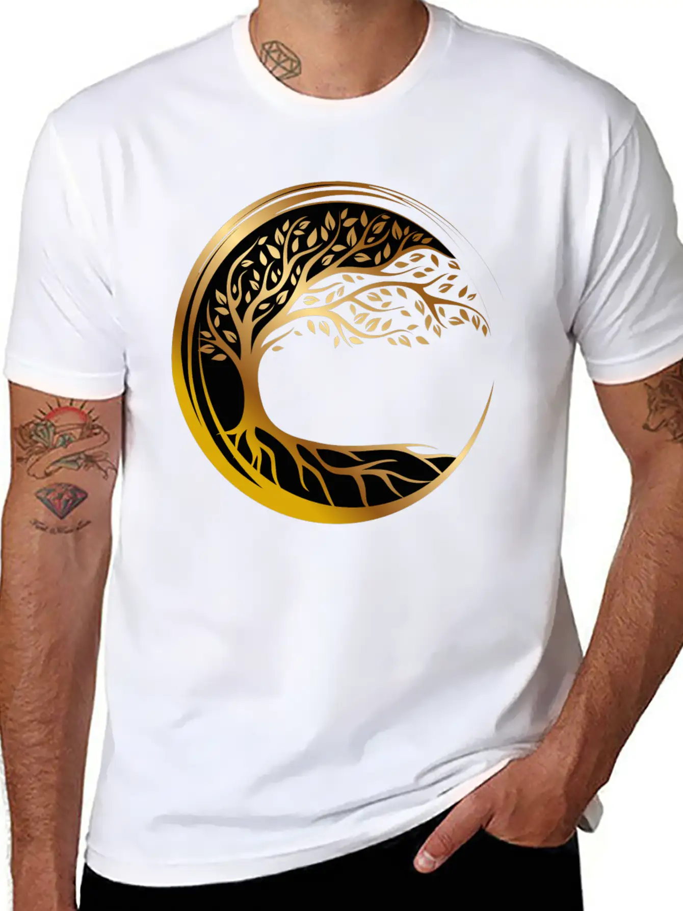 Eternal Life Tree Basic Graphic T-Shirt ¨C Daily Comfort In Soft Cotton