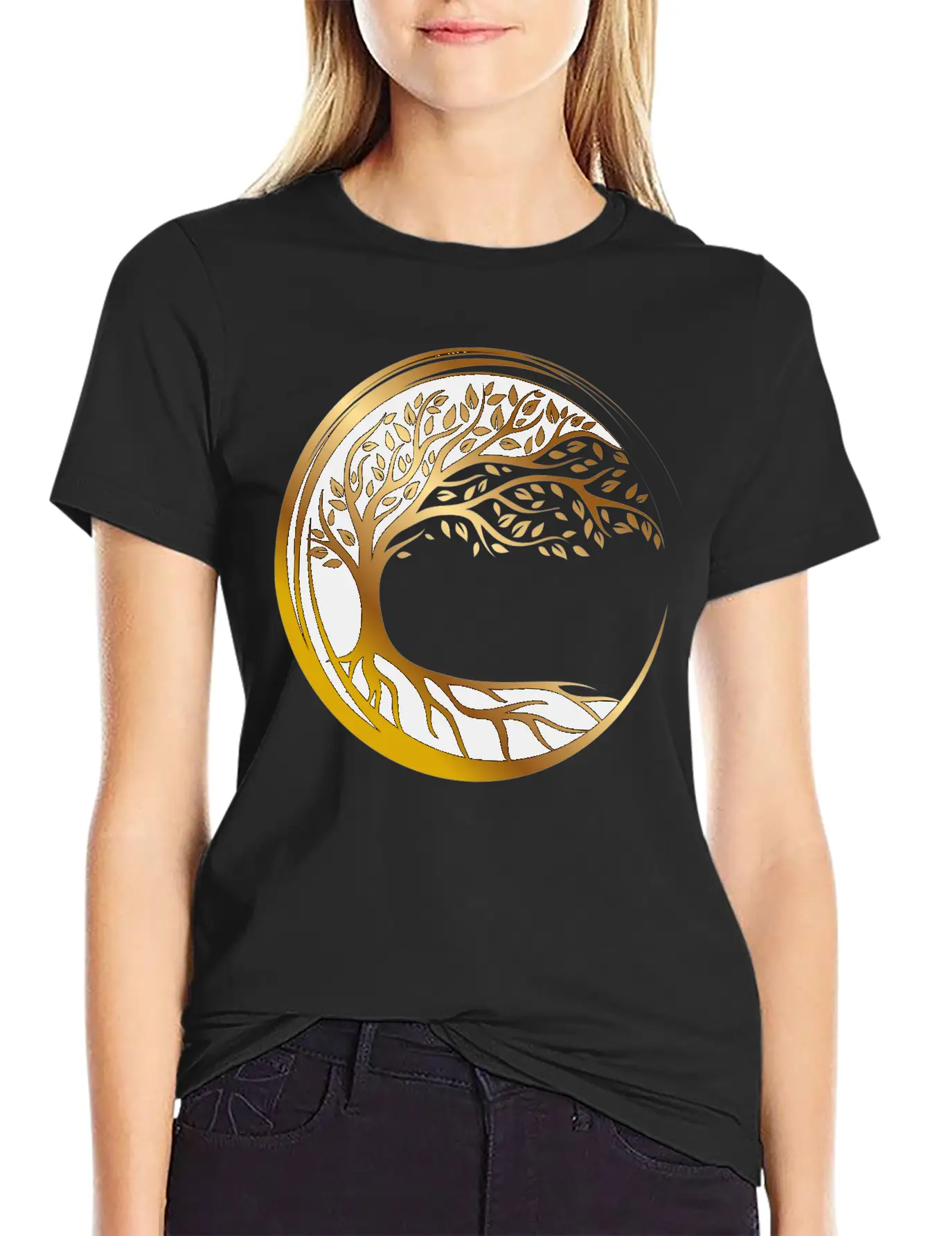 Eternal Life Tree Basic Graphic T-Shirt ¨C Daily Comfort In Soft Cotton