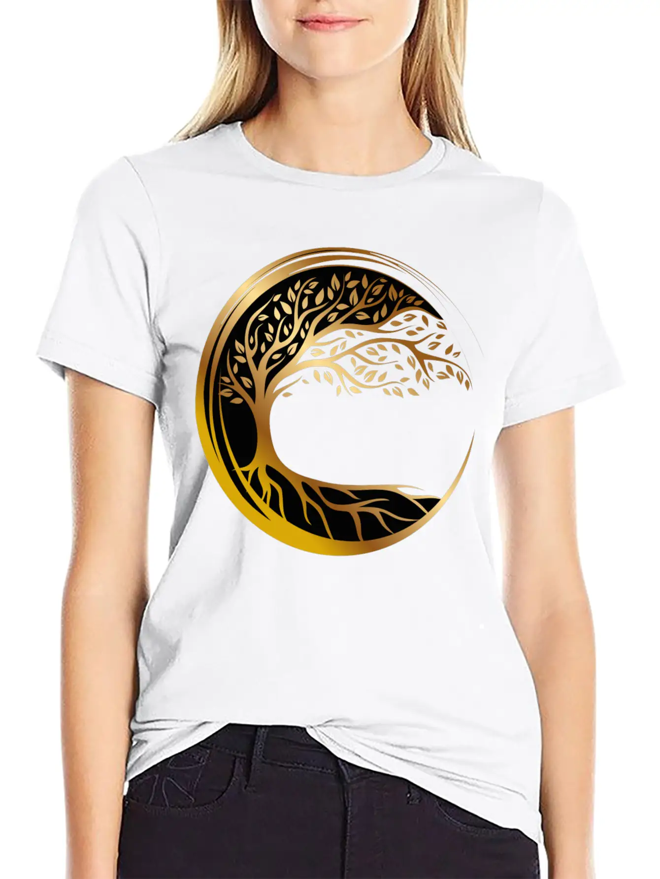 Eternal Life Tree Basic Graphic T-Shirt ¨C Daily Comfort In Soft Cotton