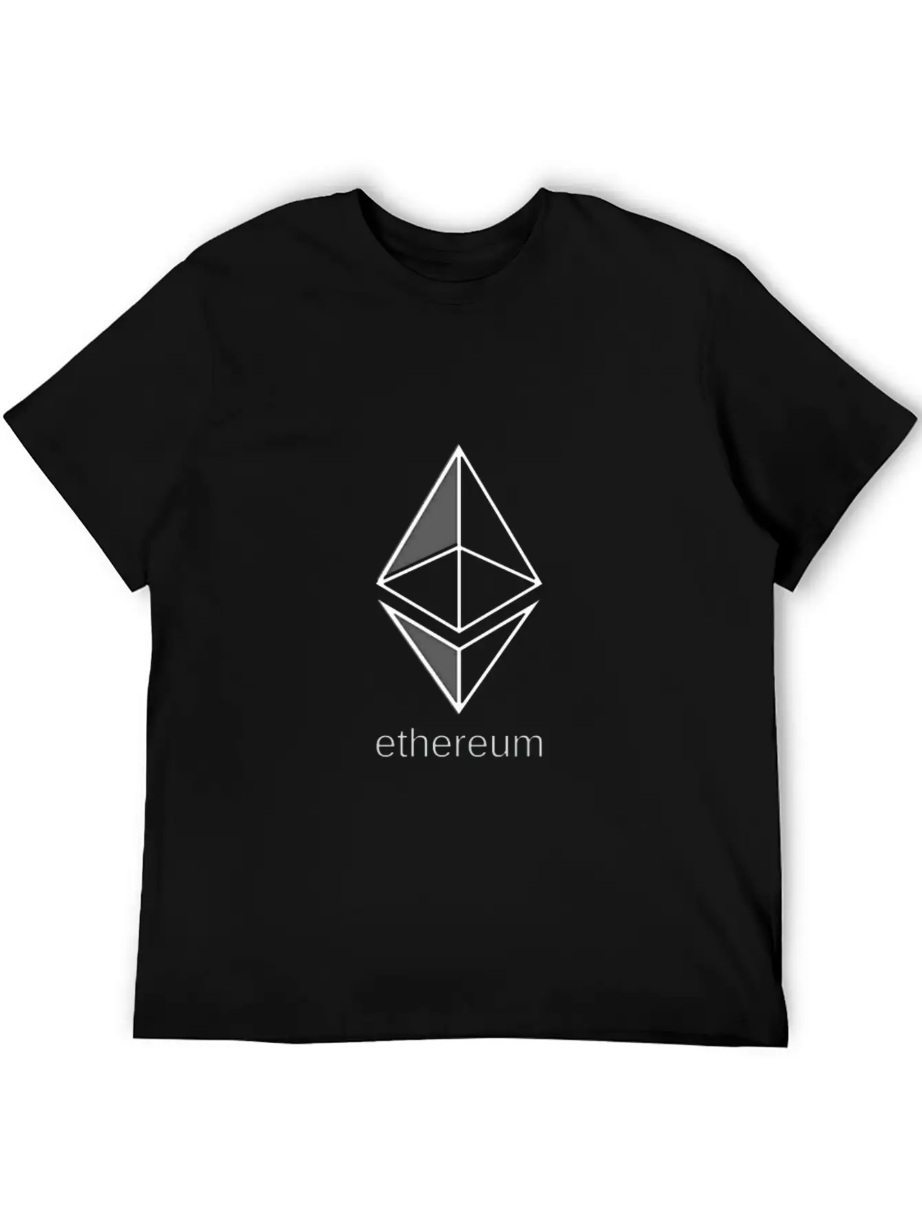 Ethereum Large Dark Essential Cotton Tee For Daily Outfits ¨C Unisex Style