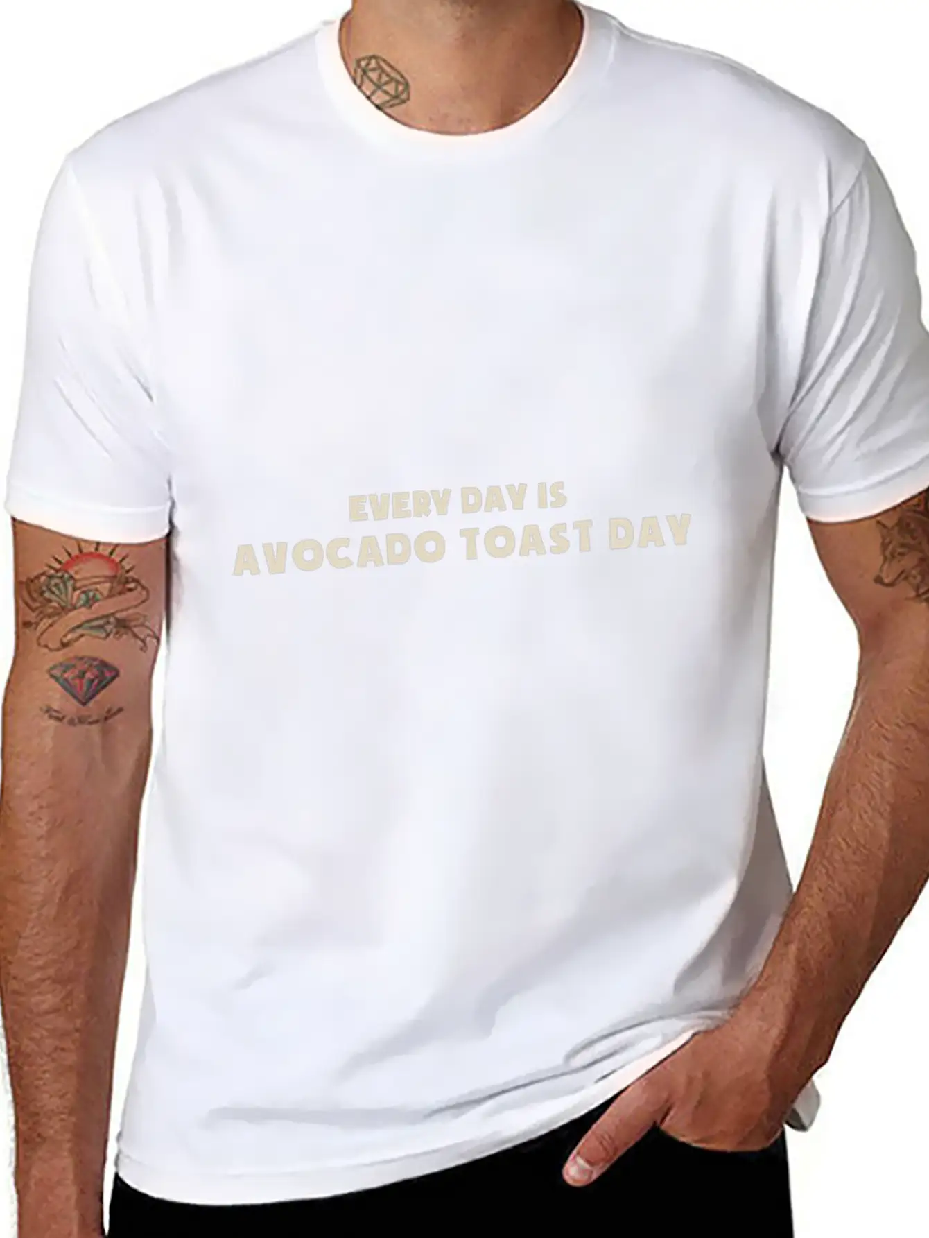 Every Day Is Avocado Toast Day Essential Cotton Tee For Daily Outfits ¨C Unisex Style