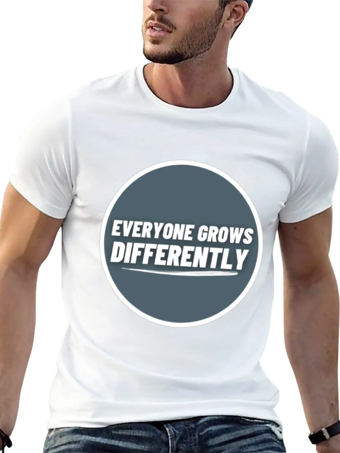 Everyone Grows Diffrently | Positive Thought Soft Cotton Short Sleeve Tee ¨C Unisex Wardrobe Staple