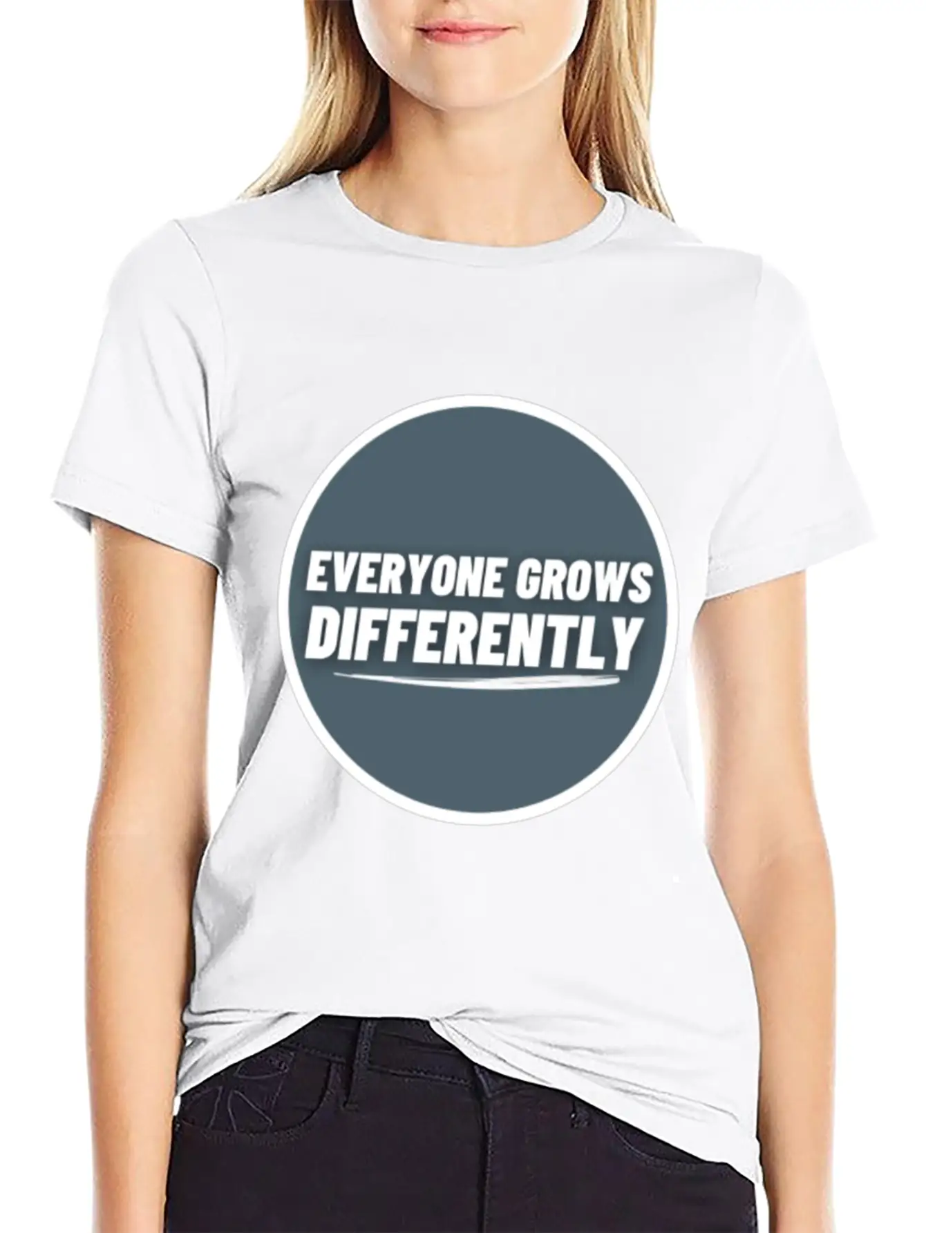 Everyone Grows Diffrently | Positive Thought Soft Cotton Short Sleeve Tee ¨C Unisex Wardrobe Staple