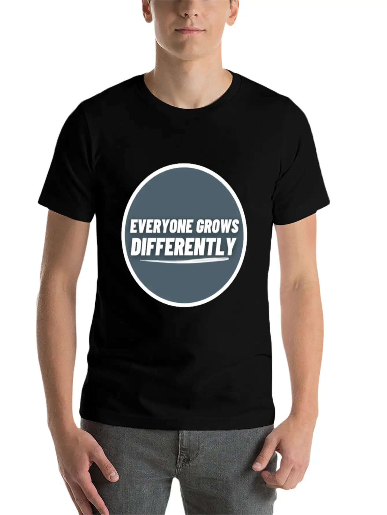 Everyone Grows Diffrently | Positive Thought Soft Cotton Short Sleeve Tee ¨C Unisex Wardrobe Staple