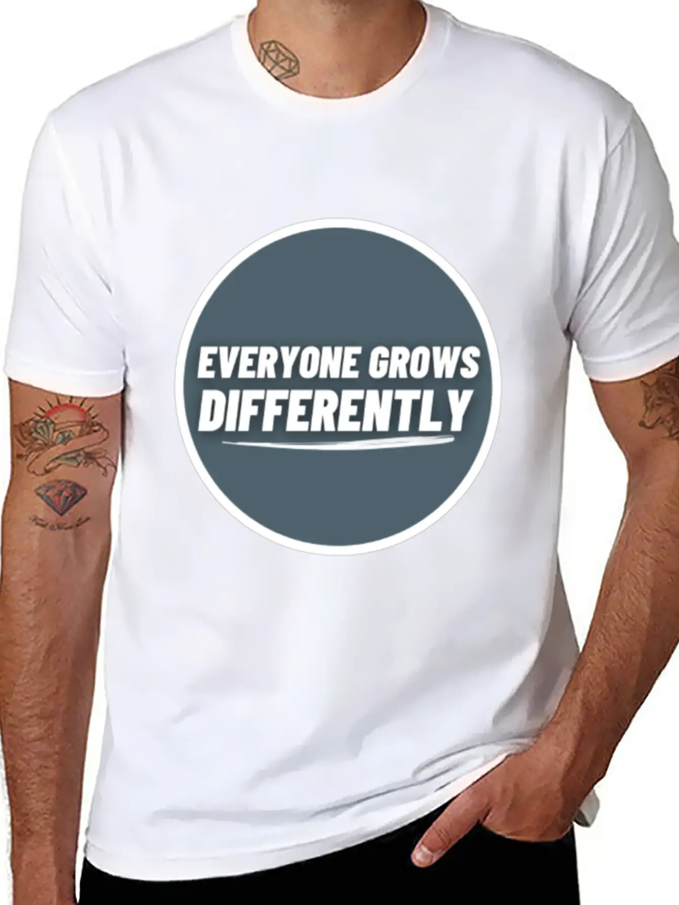 Everyone Grows Diffrently | Positive Thought Soft Cotton Short Sleeve Tee ¨C Unisex Wardrobe Staple
