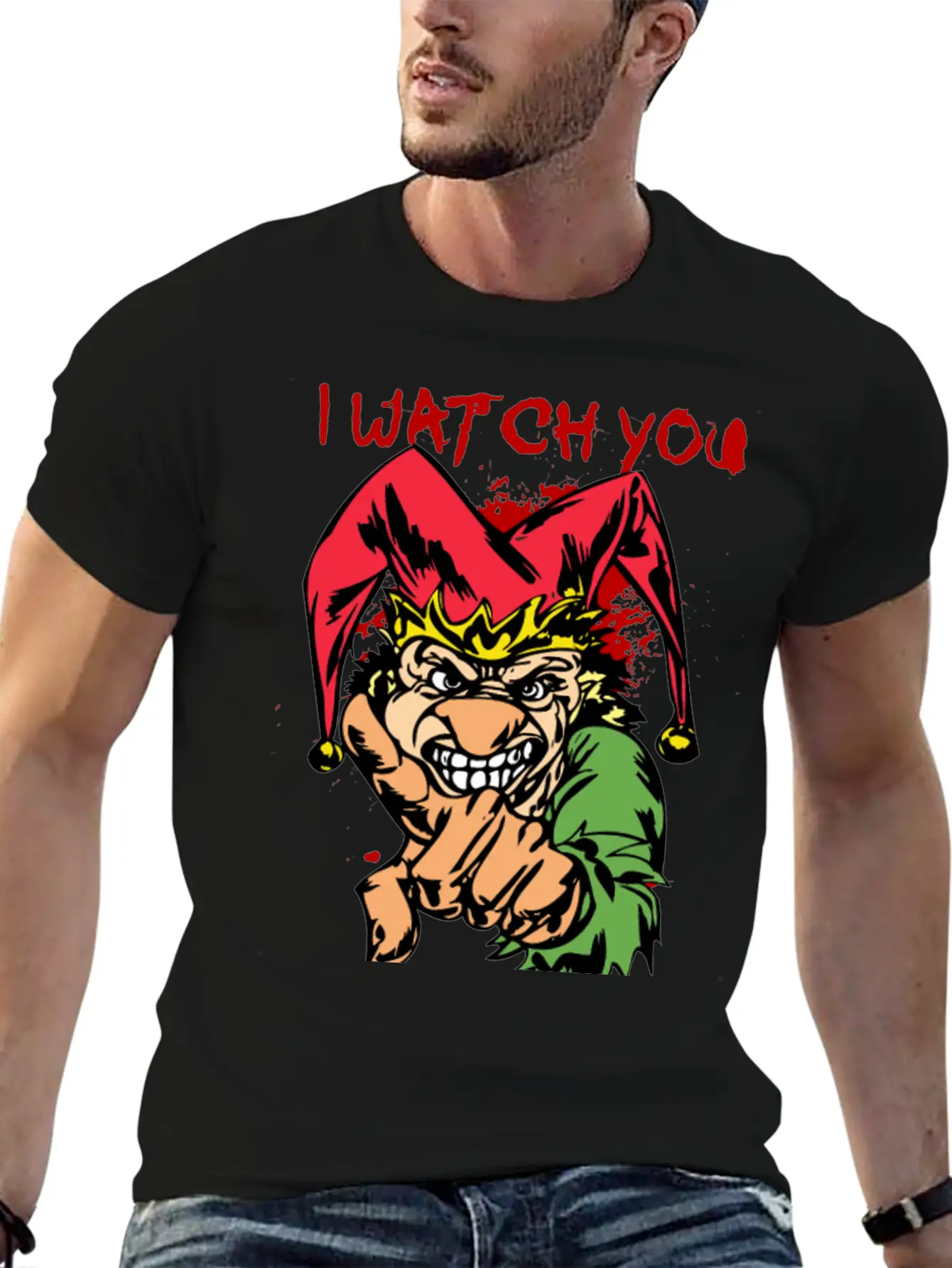EVIL_CLOWN_25_watch Essential Cotton Tee For Daily Outfits ¨C Unisex Style