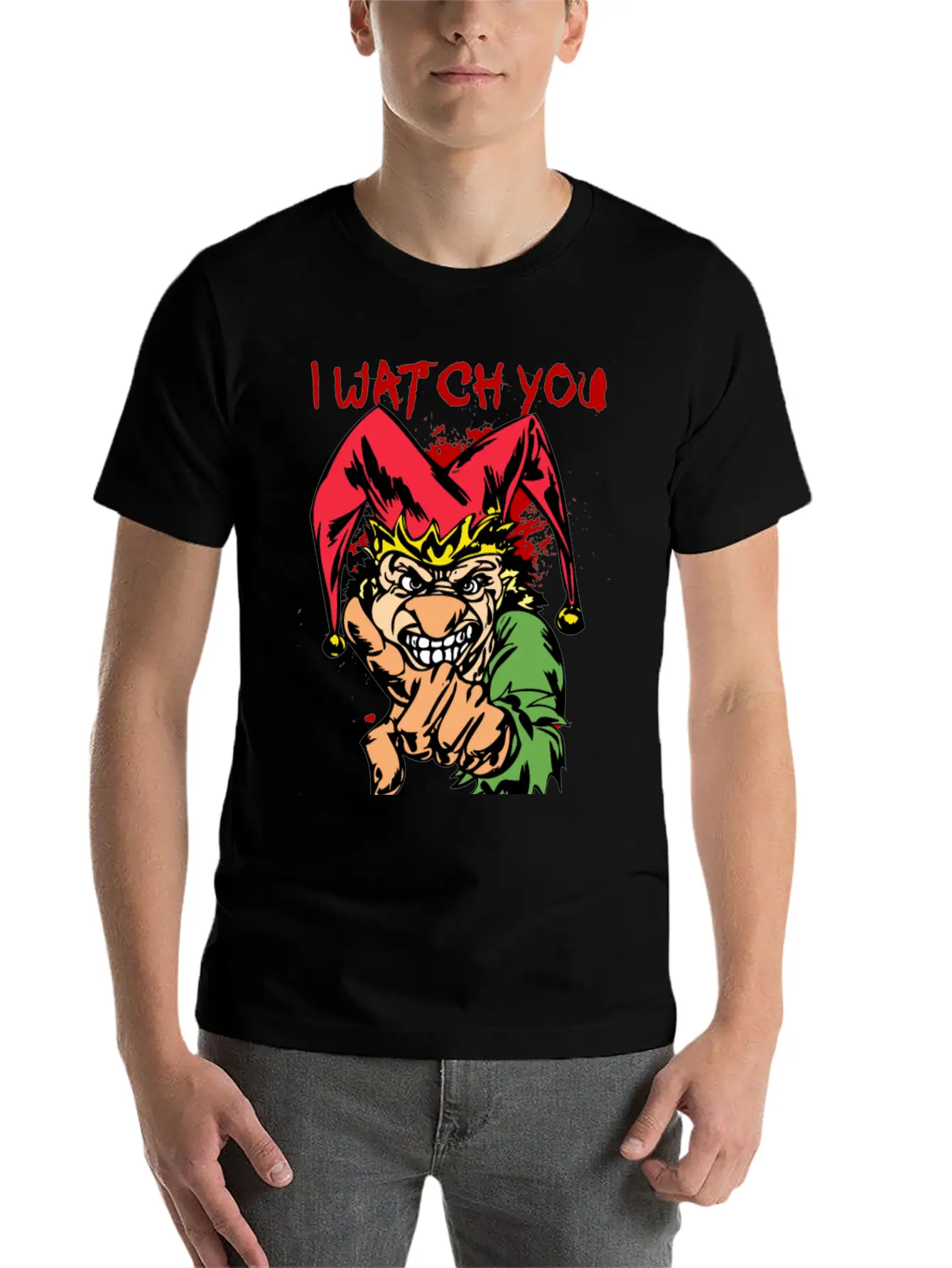 EVIL_CLOWN_25_watch Essential Cotton Tee For Daily Outfits ¨C Unisex Style