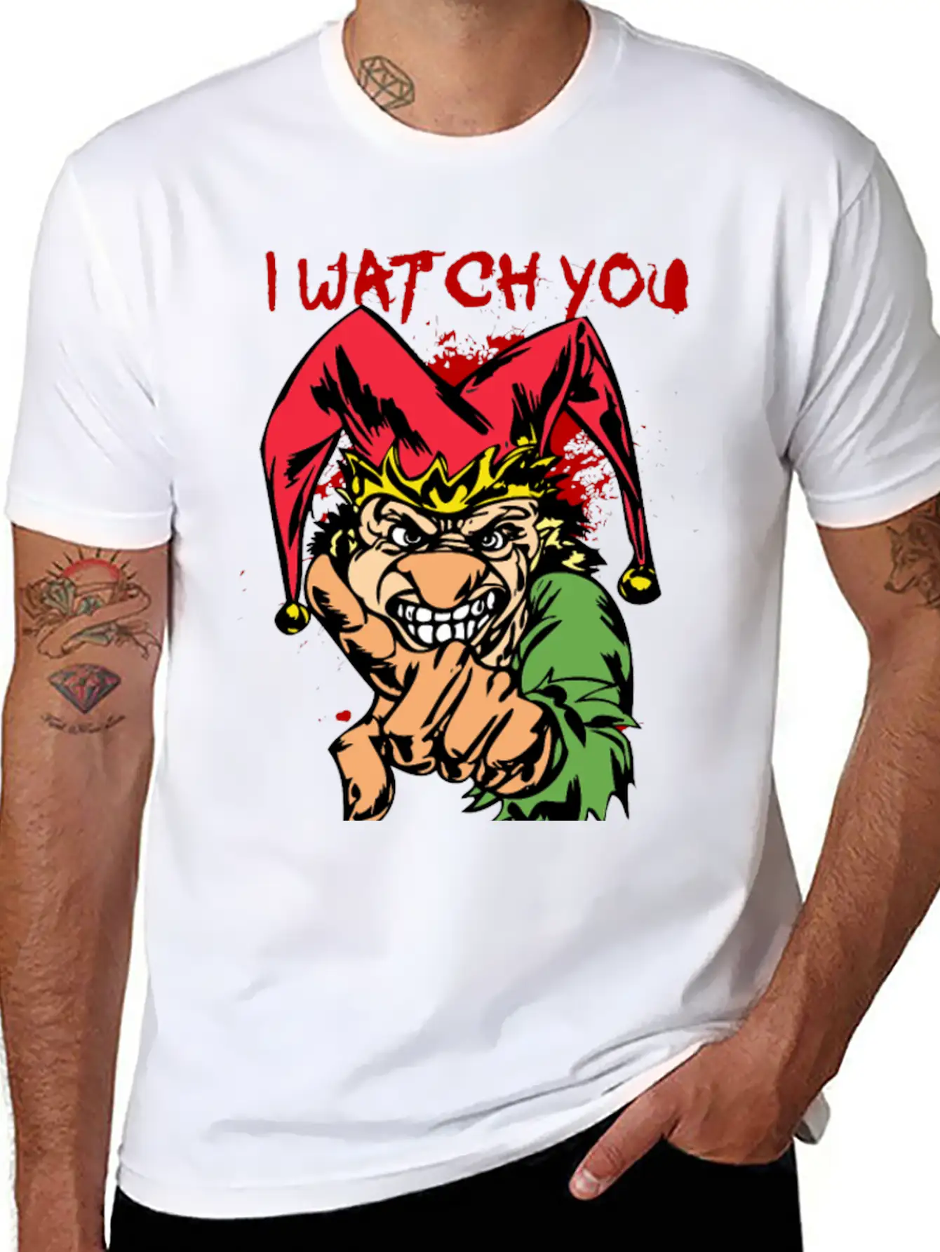 EVIL_CLOWN_25_watch Essential Cotton Tee For Daily Outfits ¨C Unisex Style
