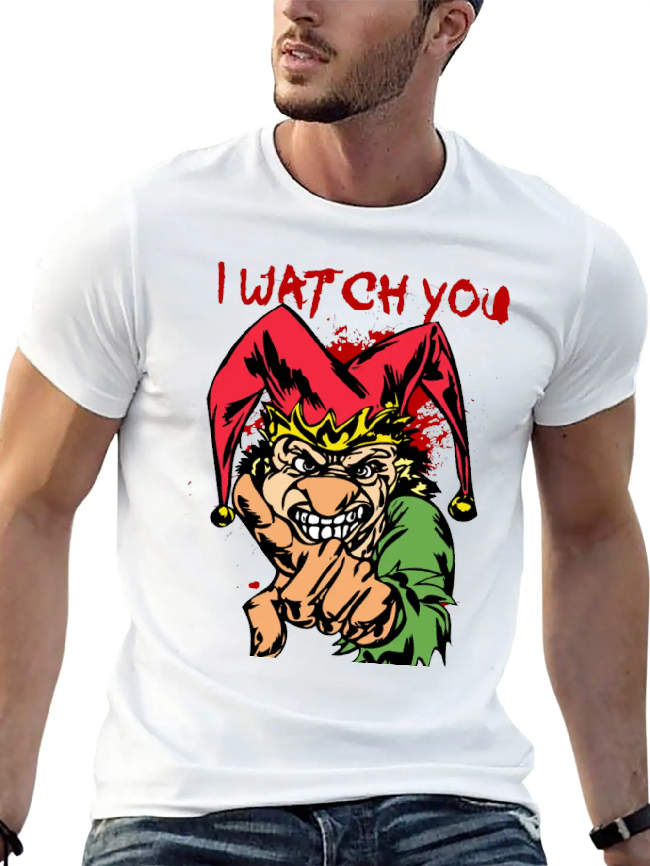 EVIL_CLOWN_25_watch Essential Cotton Tee For Daily Outfits ¨C Unisex Style