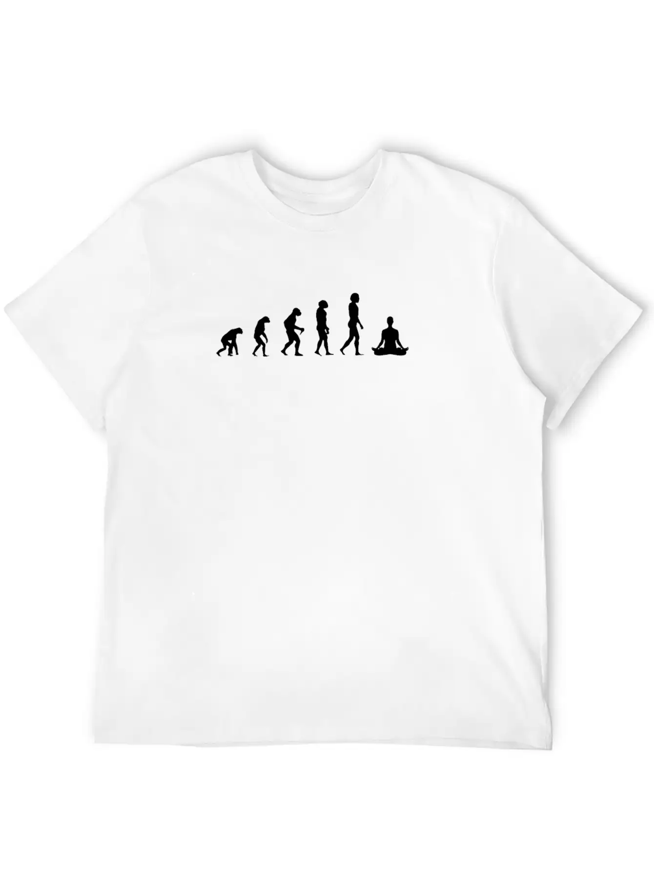 Evolution Of Meditation Basic Graphic T-Shirt ¨C Daily Comfort In Soft Cotton