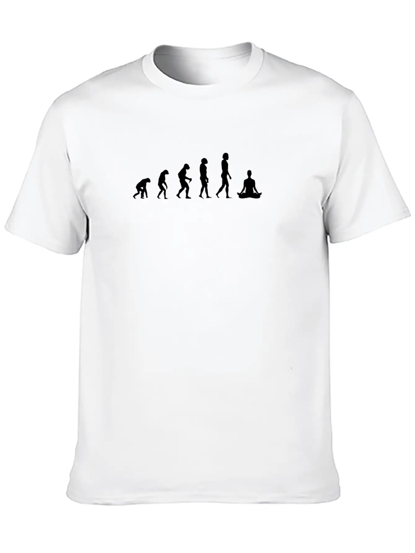 Evolution Of Meditation Basic Graphic T-Shirt ¨C Daily Comfort In Soft Cotton