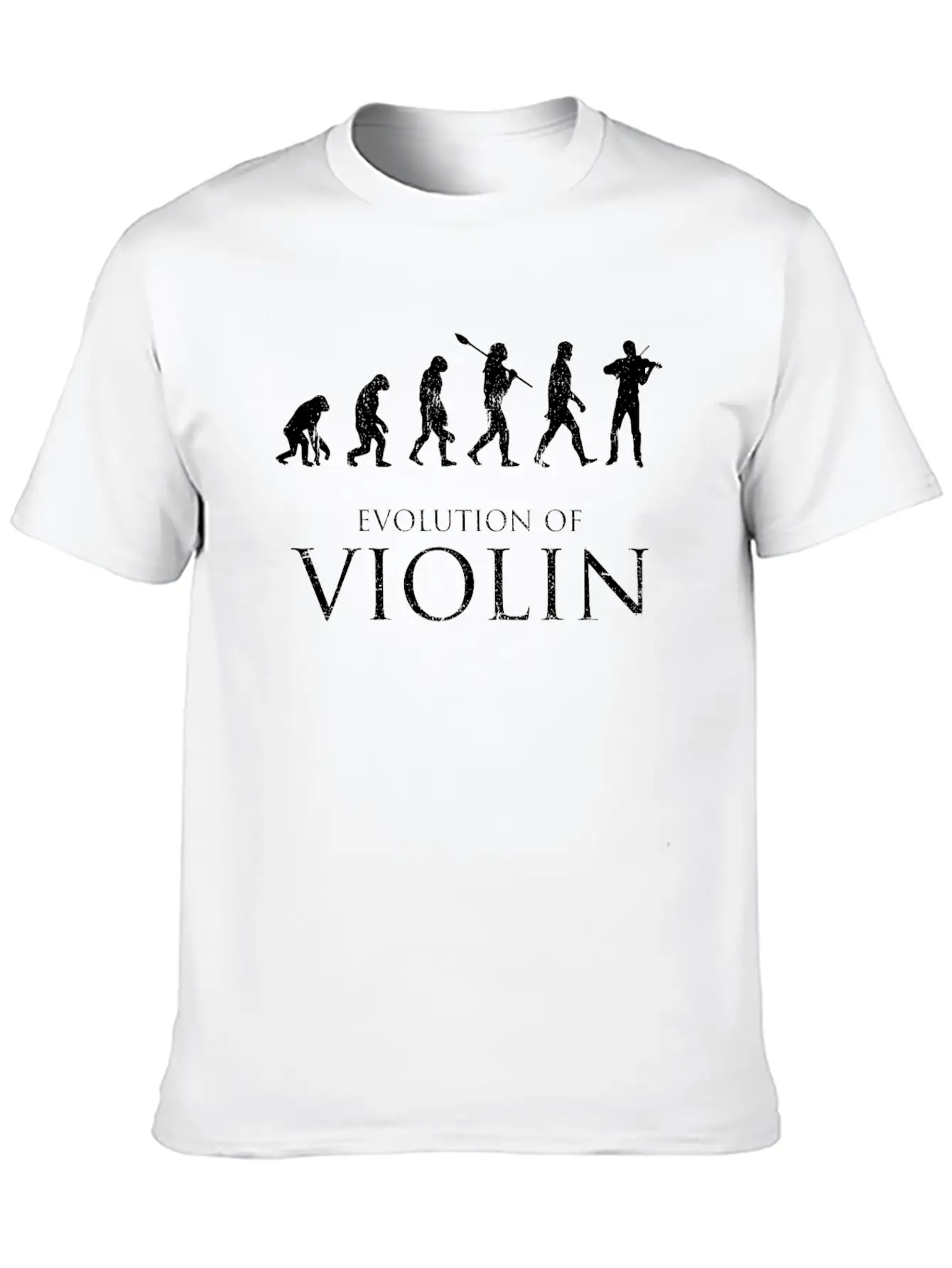 Evolution Of Violin Basic Graphic T-Shirt ¨C Daily Comfort In Soft Cotton