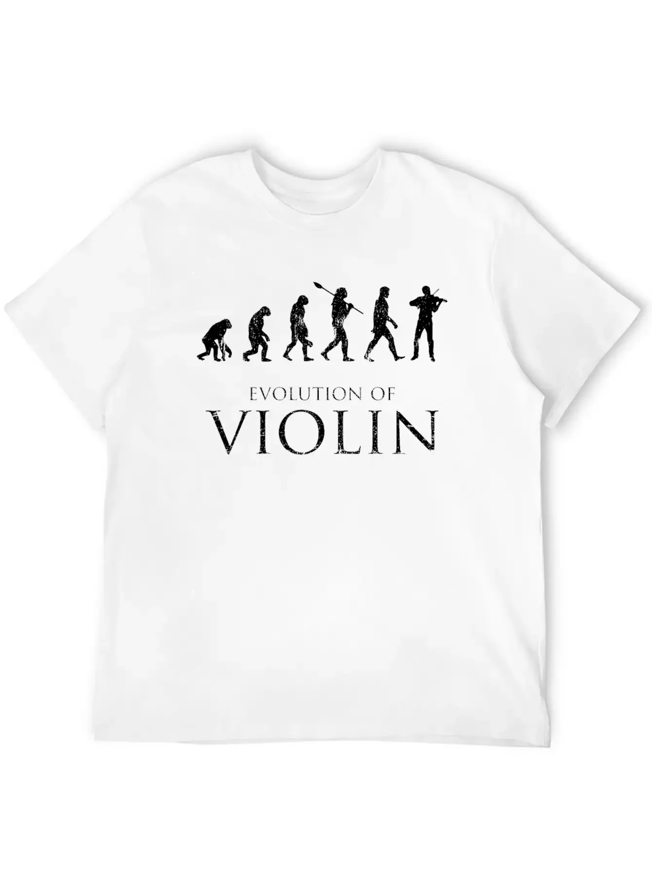 Evolution Of Violin Basic Graphic T-Shirt ¨C Daily Comfort In Soft Cotton