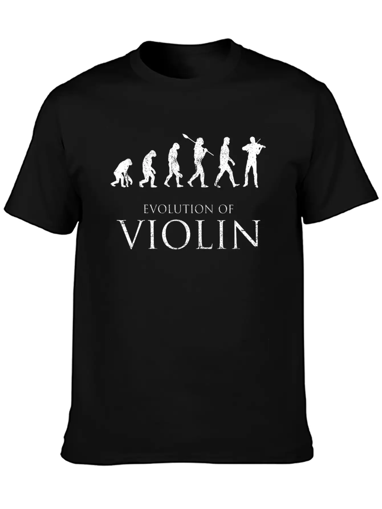Evolution Of Violin Basic Graphic T-Shirt ¨C Daily Comfort In Soft Cotton