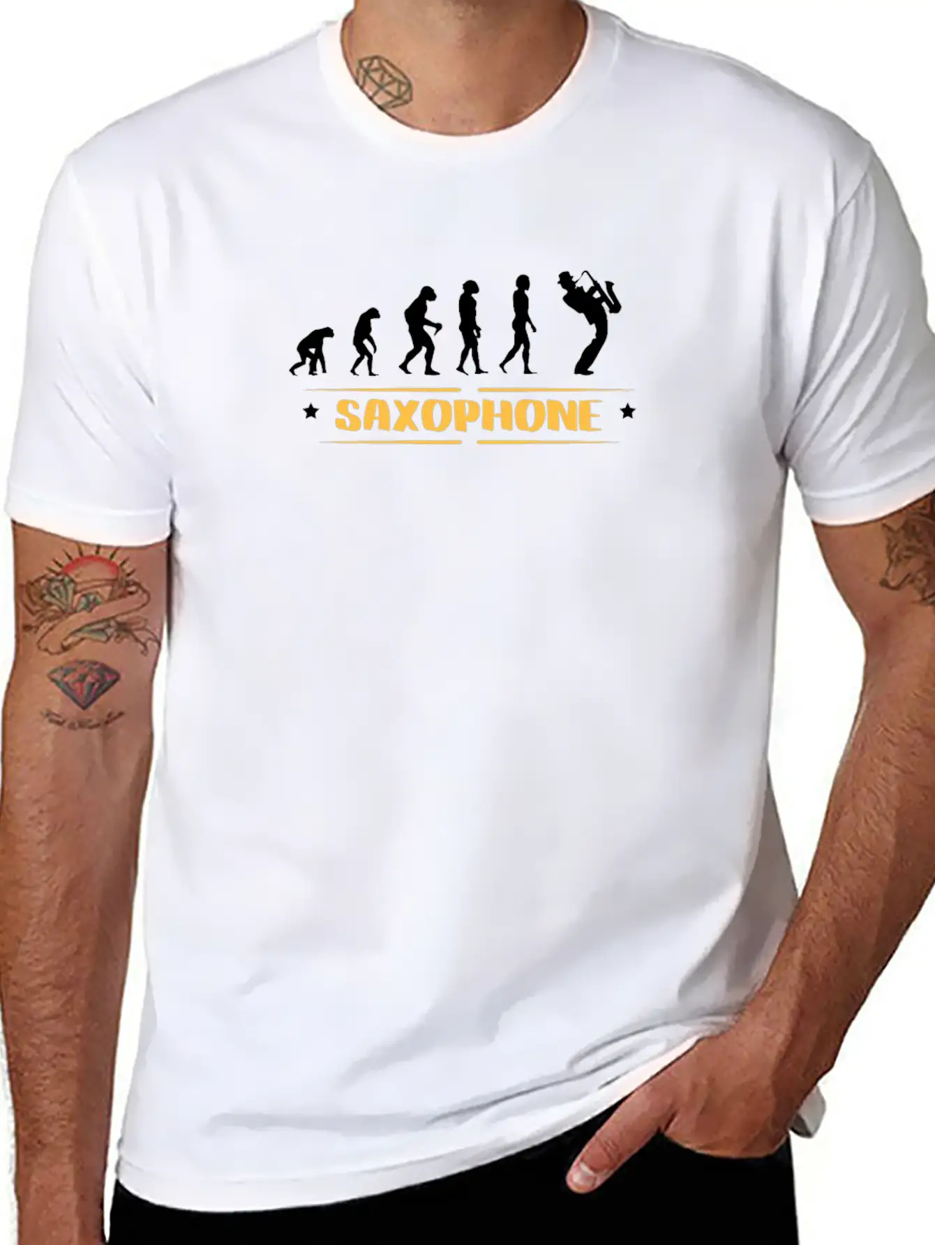 EVOLUTION SAXOPHONE Soft Cotton Short Sleeve Tee ¨C Unisex Wardrobe Staple