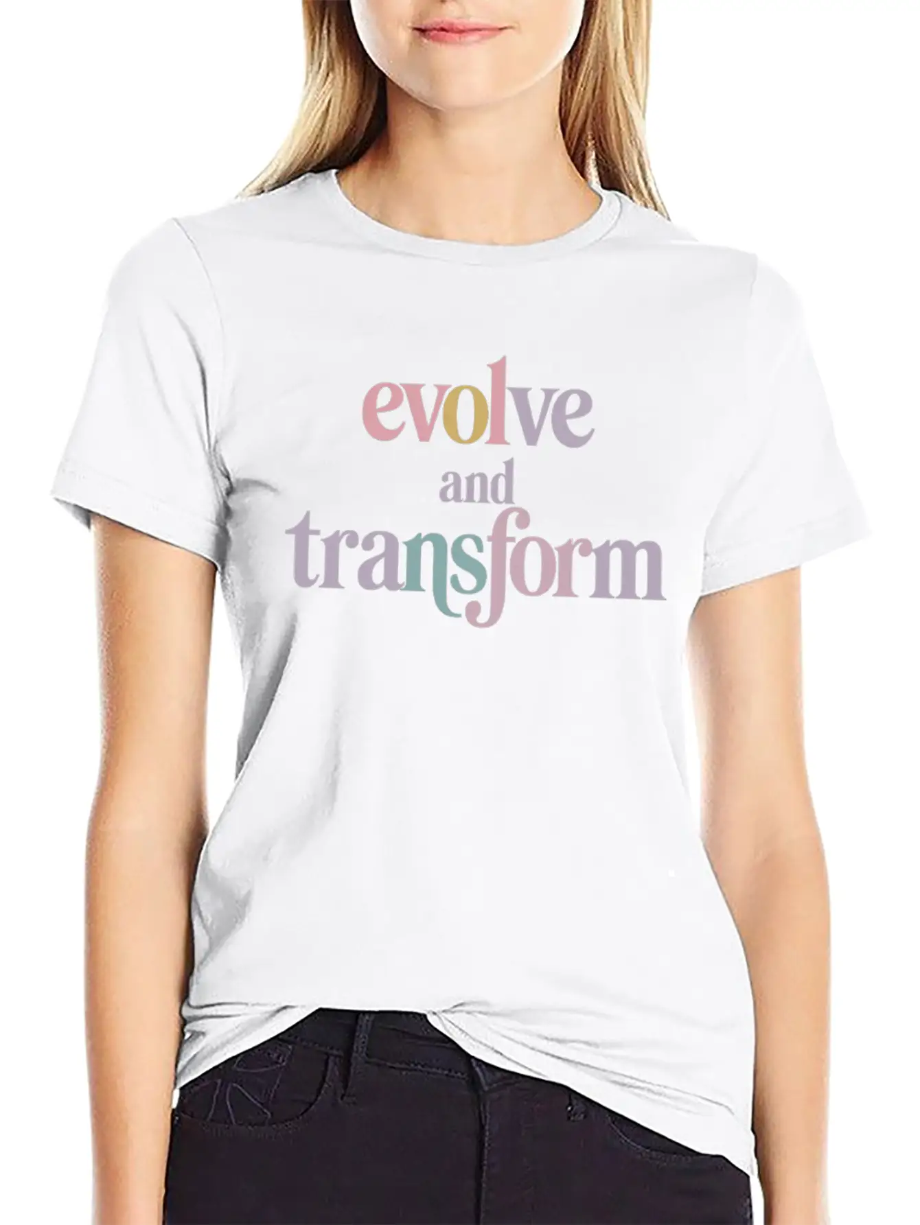 Evolve And Transform Inspiring Spirituality Quote Essential Cotton Tee For Daily Outfits ¨C Unisex Style