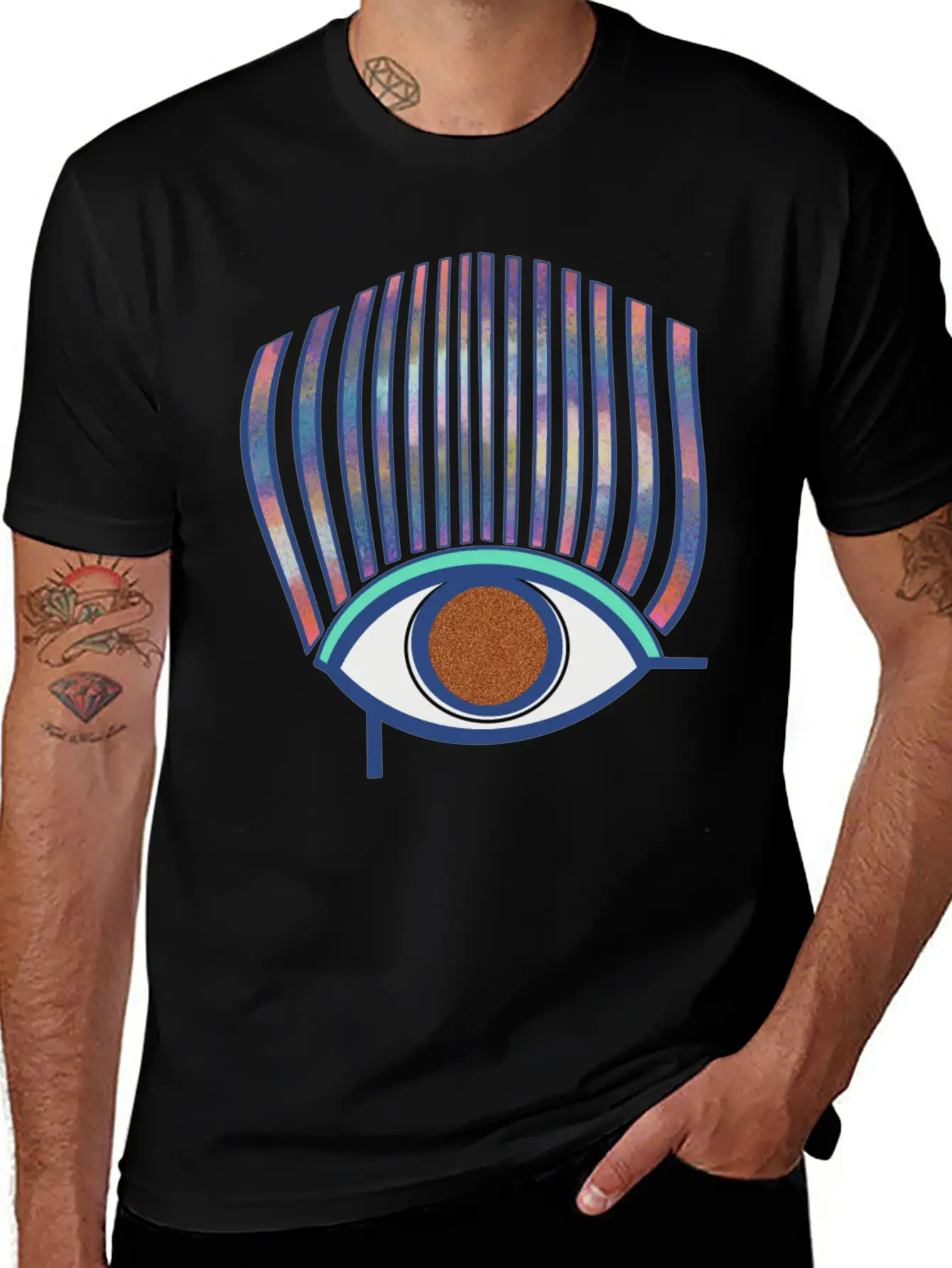 Eye Sky Line Essential Cotton Tee For Daily Outfits ¨C Unisex Style
