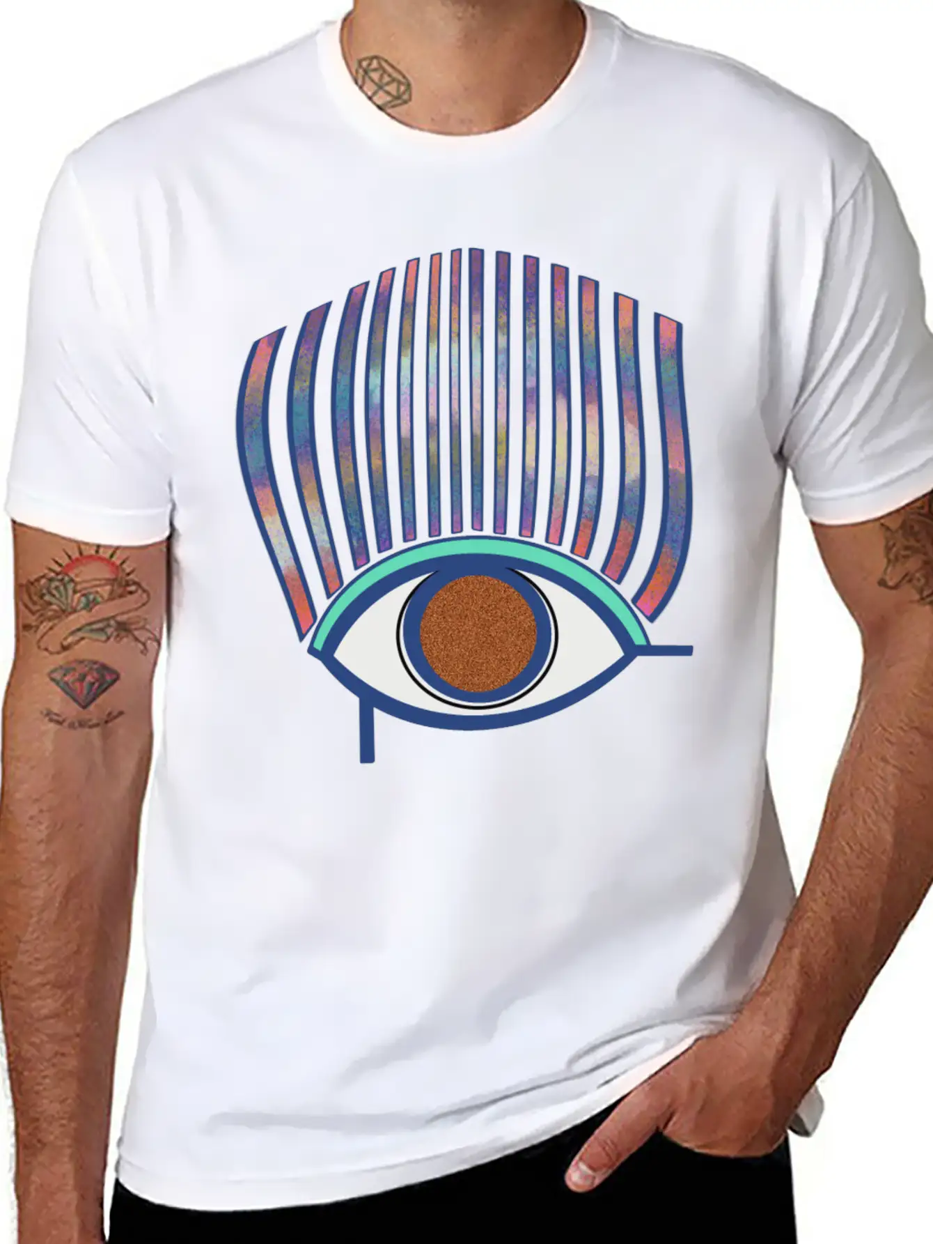 Eye Sky Line Essential Cotton Tee For Daily Outfits ¨C Unisex Style