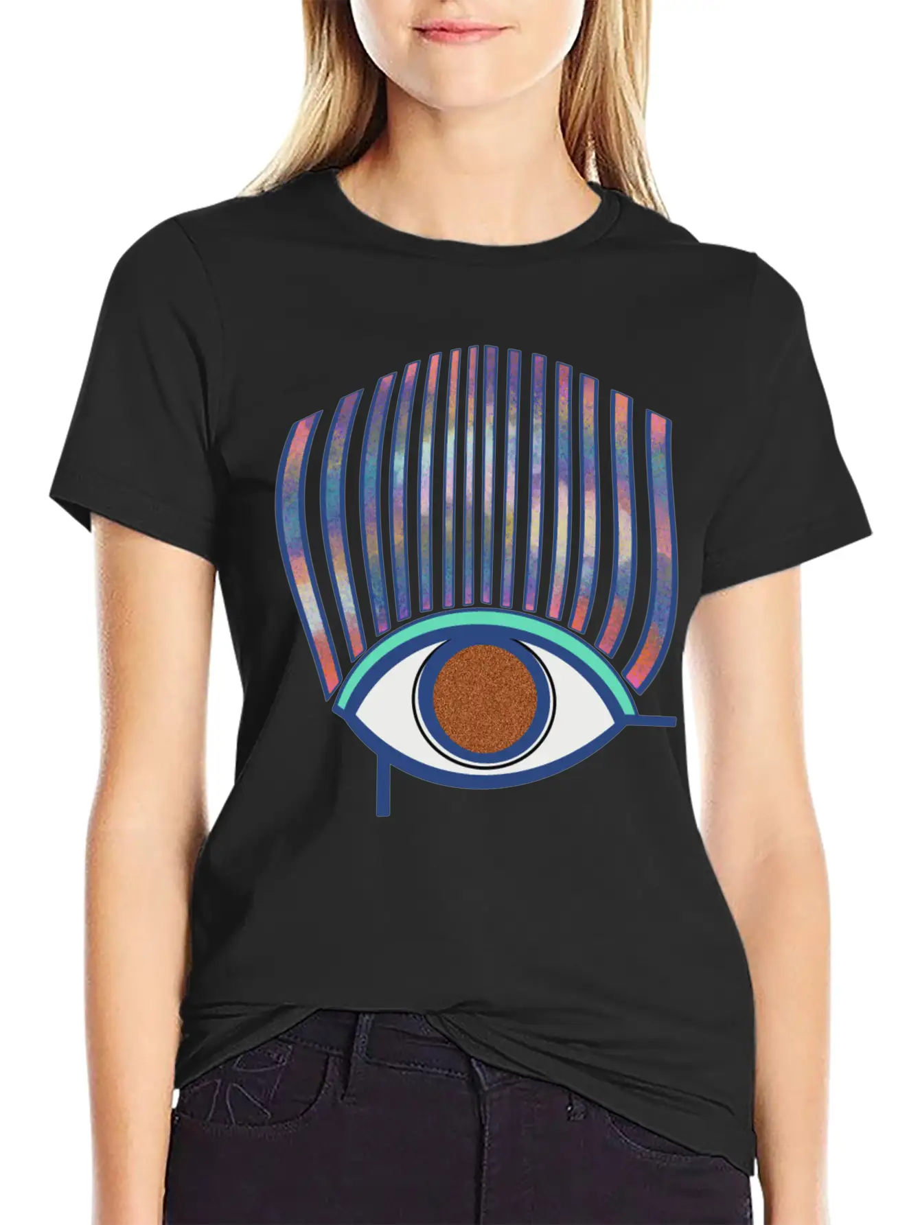 Eye Sky Line Essential Cotton Tee For Daily Outfits ¨C Unisex Style