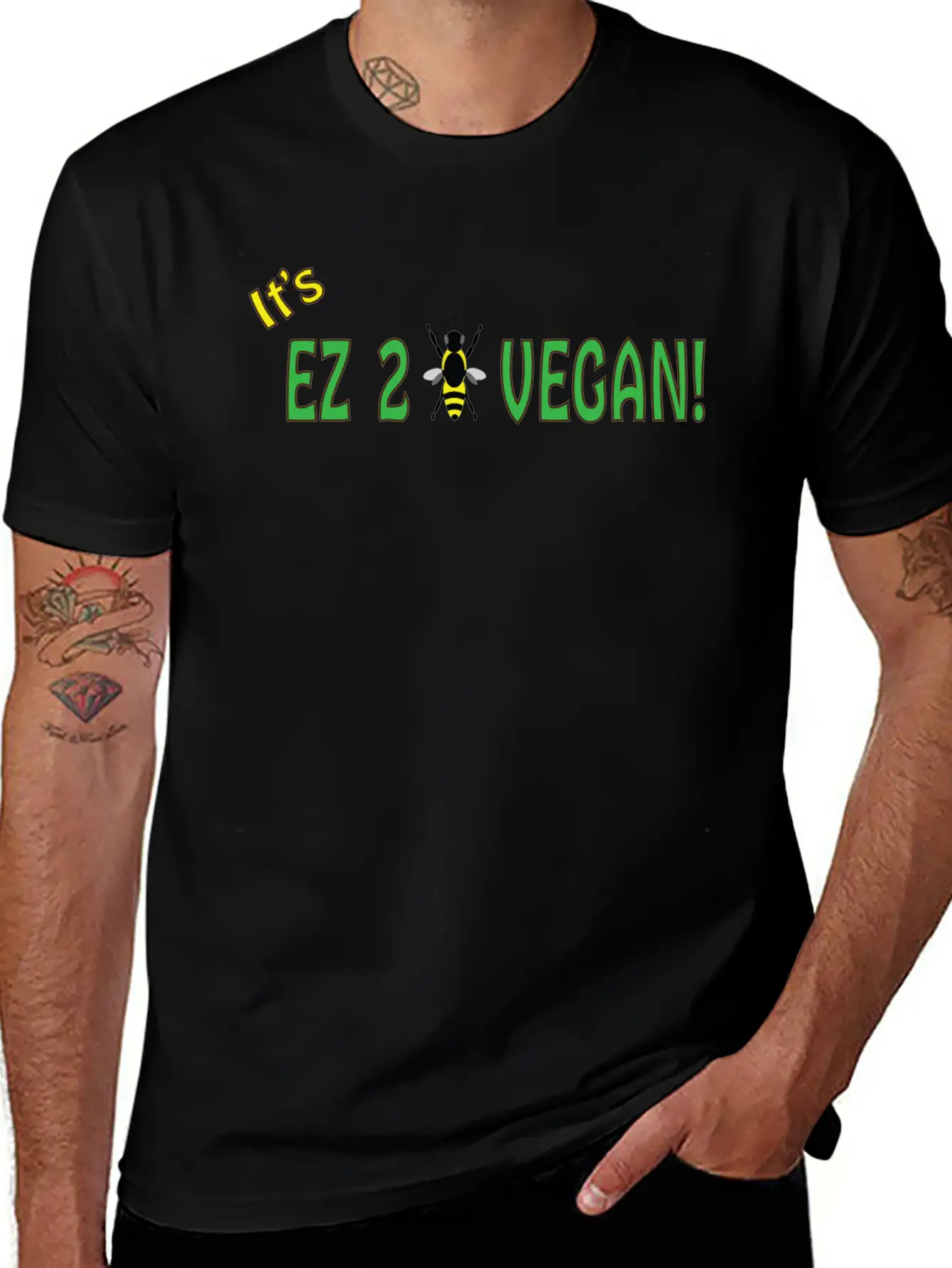 EZ2BVEGAN Basic Graphic T-Shirt ¨C Daily Comfort In Soft Cotton