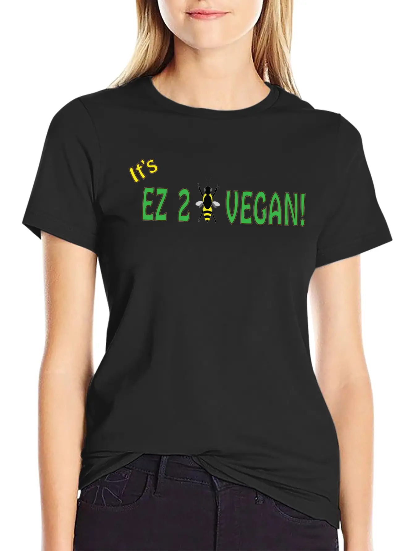 EZ2BVEGAN Basic Graphic T-Shirt ¨C Daily Comfort In Soft Cotton