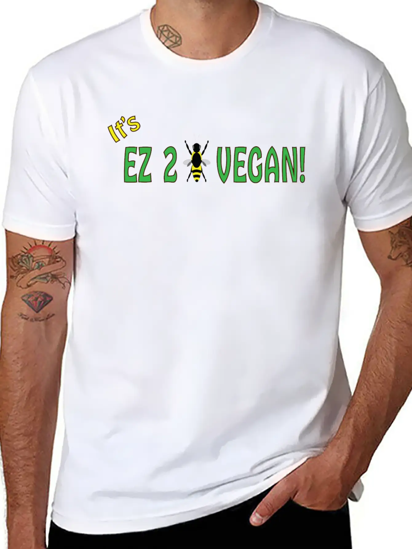 EZ2BVEGAN Basic Graphic T-Shirt ¨C Daily Comfort In Soft Cotton