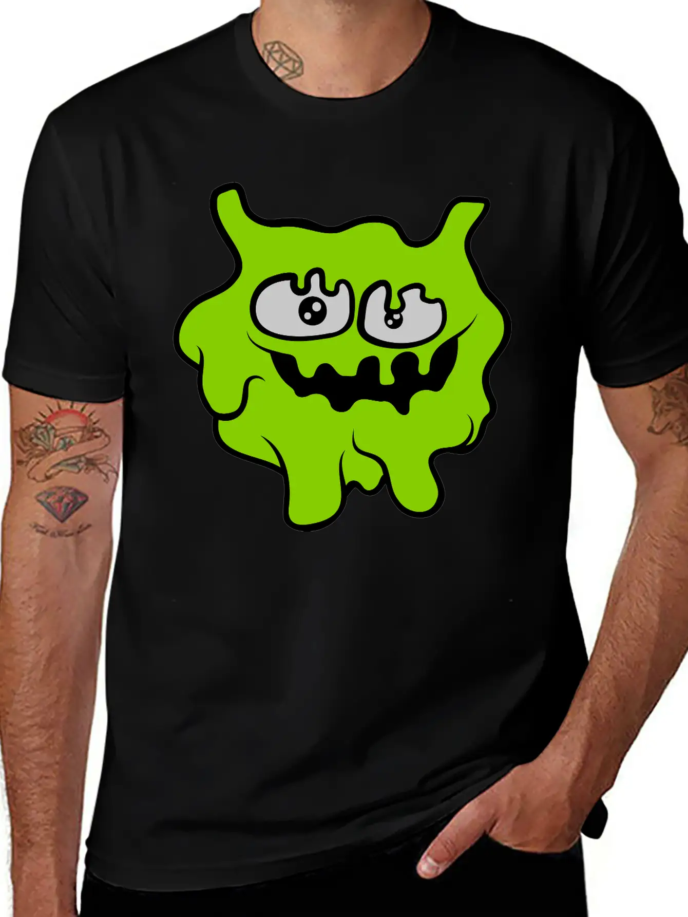 Face Funny Slime Essential Cotton Tee For Daily Outfits ¨C Unisex Style