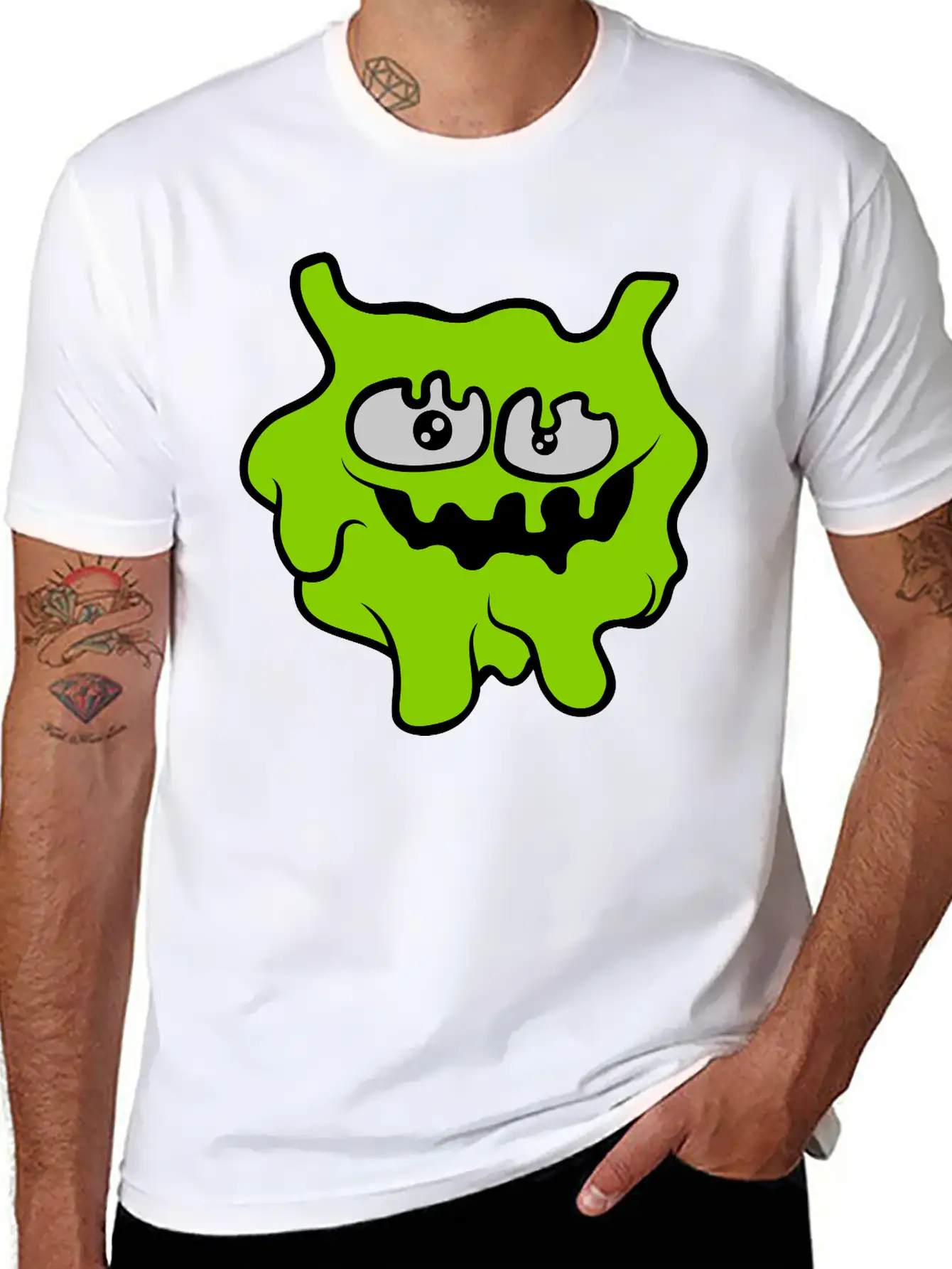 Face Funny Slime Essential Cotton Tee For Daily Outfits ¨C Unisex Style