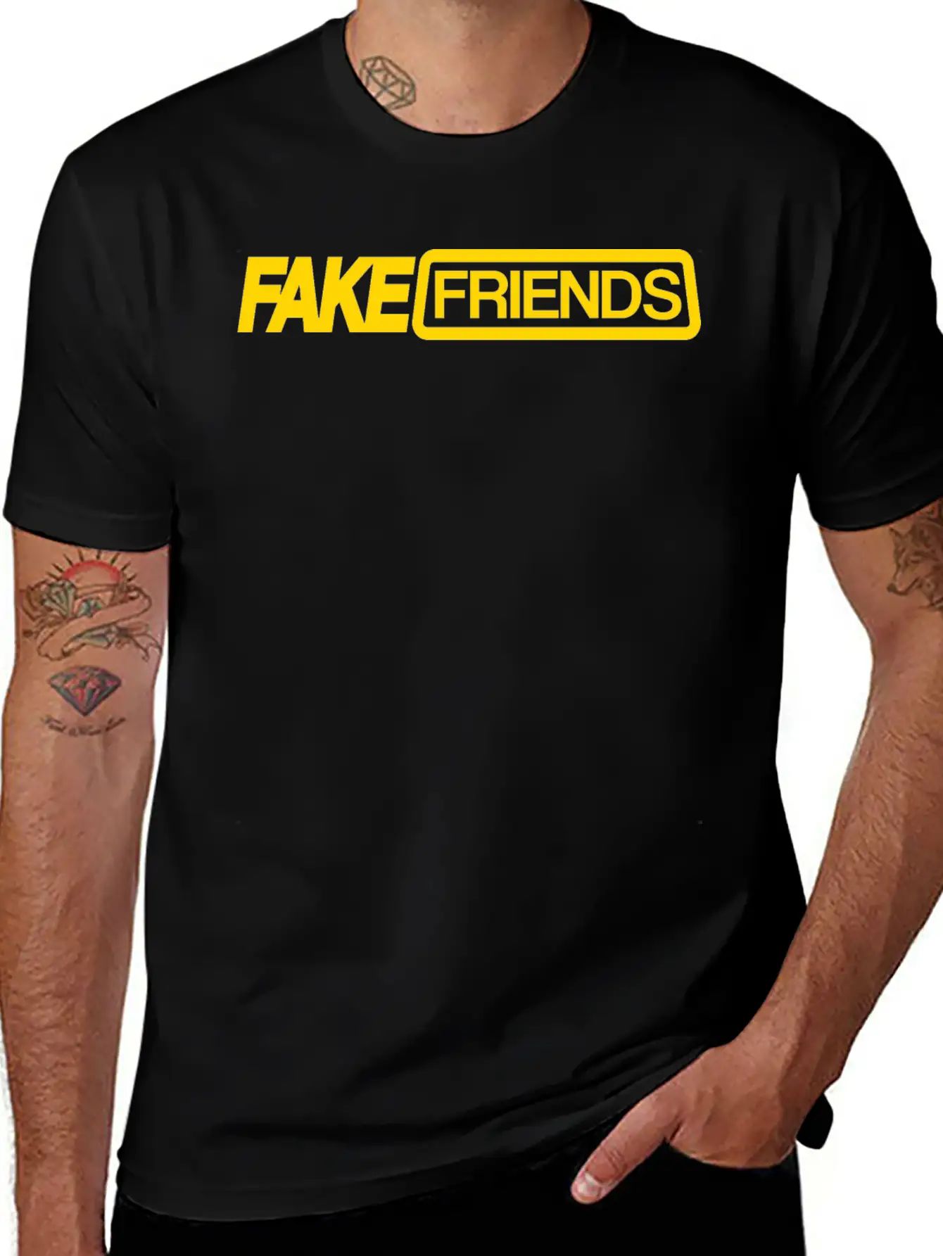 Fake Friends Unisex Casual T-Shirt ¨C Clean Design For Daily Comfort
