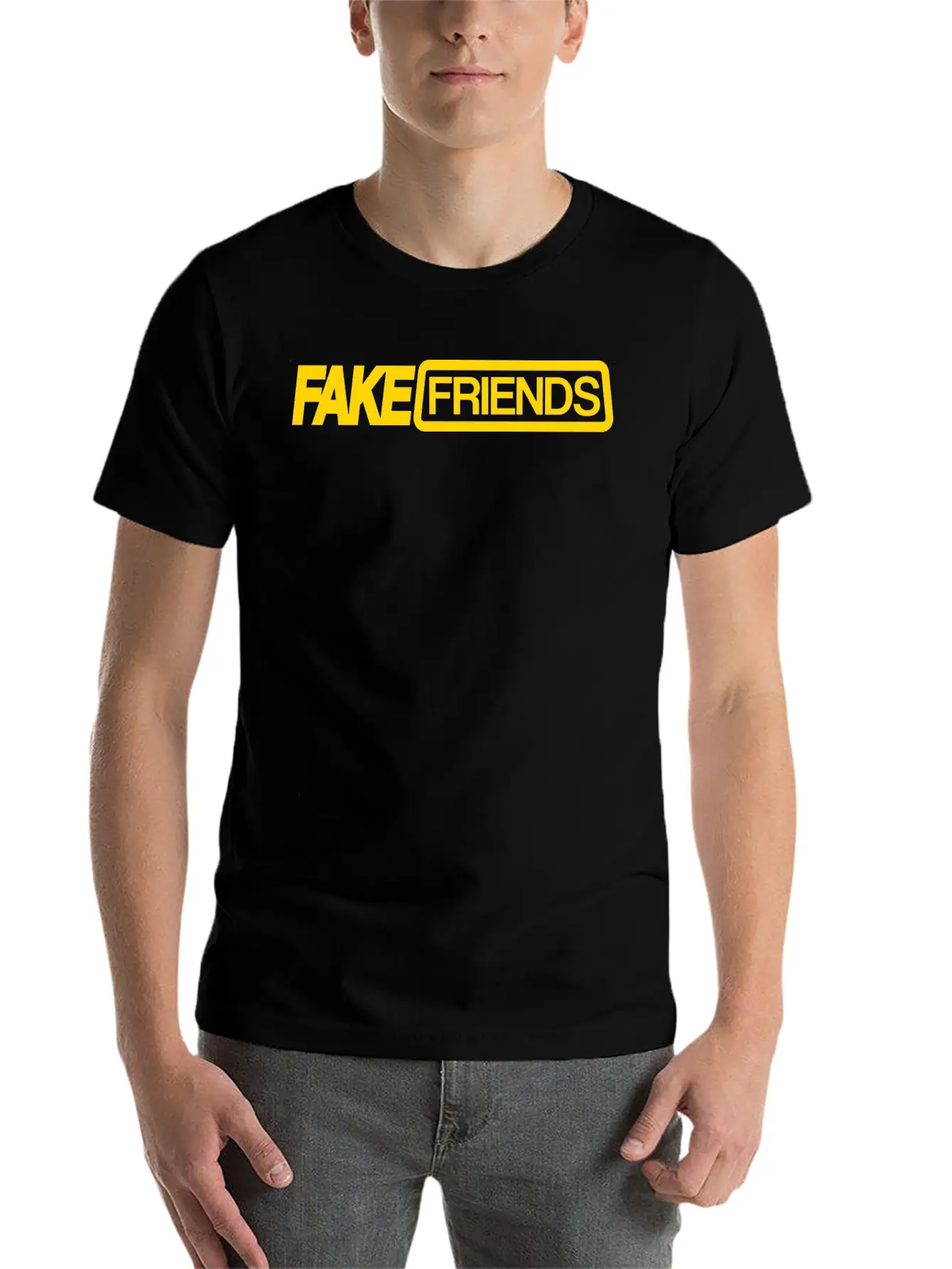 Fake Friends Unisex Casual T-Shirt ¨C Clean Design For Daily Comfort