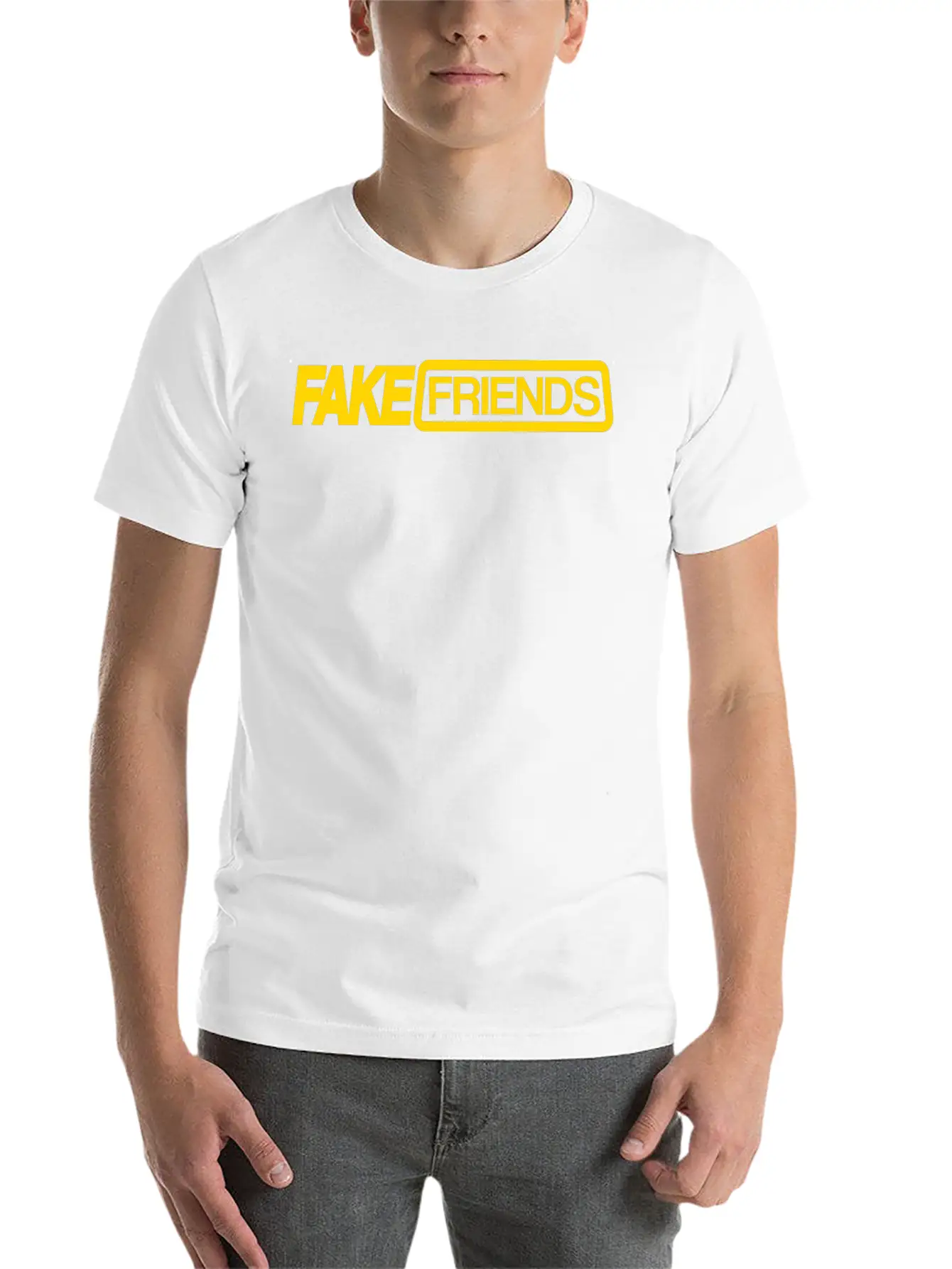 Fake Friends Unisex Casual T-Shirt ¨C Clean Design For Daily Comfort