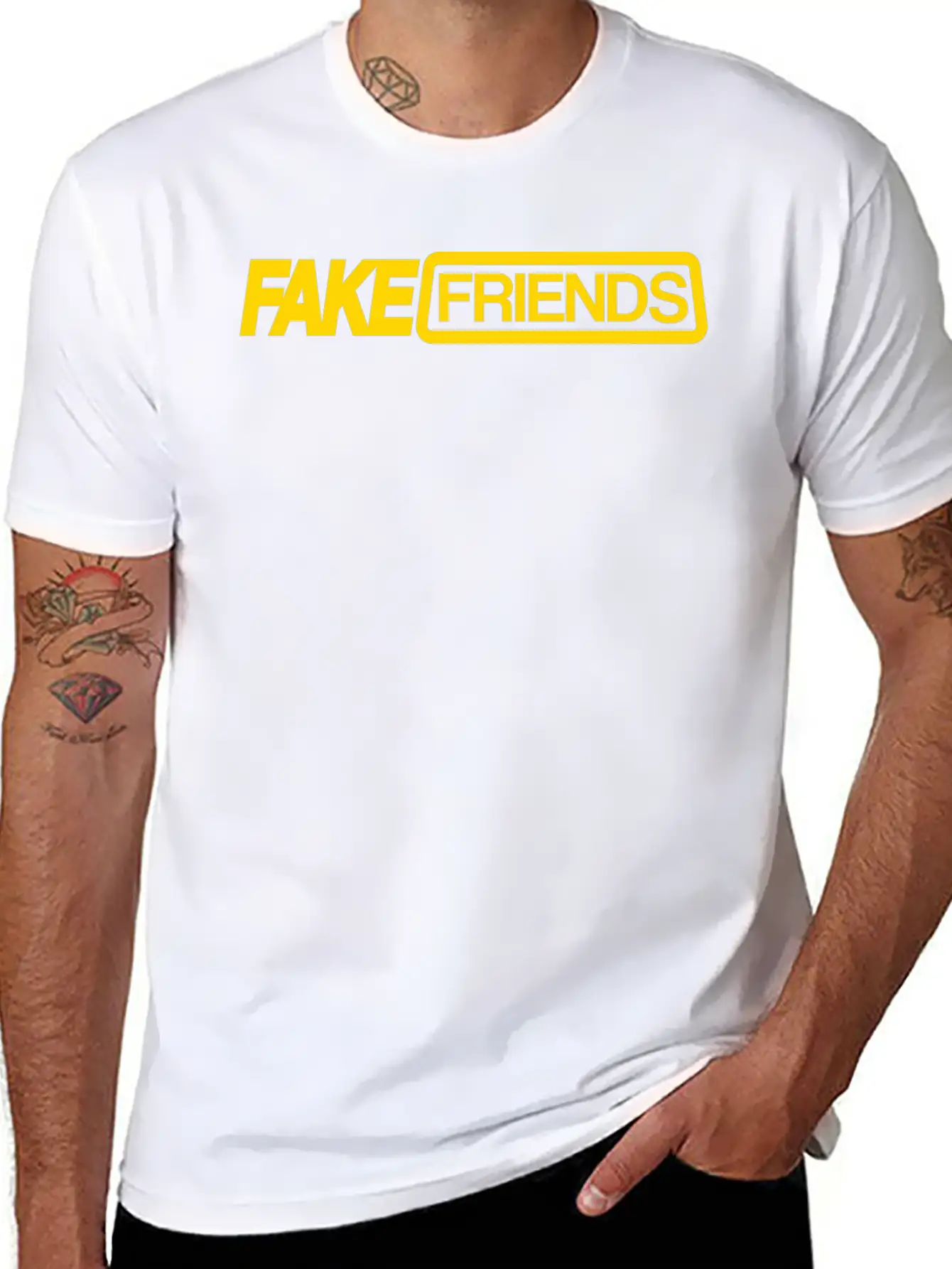 Fake Friends Unisex Casual T-Shirt ¨C Clean Design For Daily Comfort