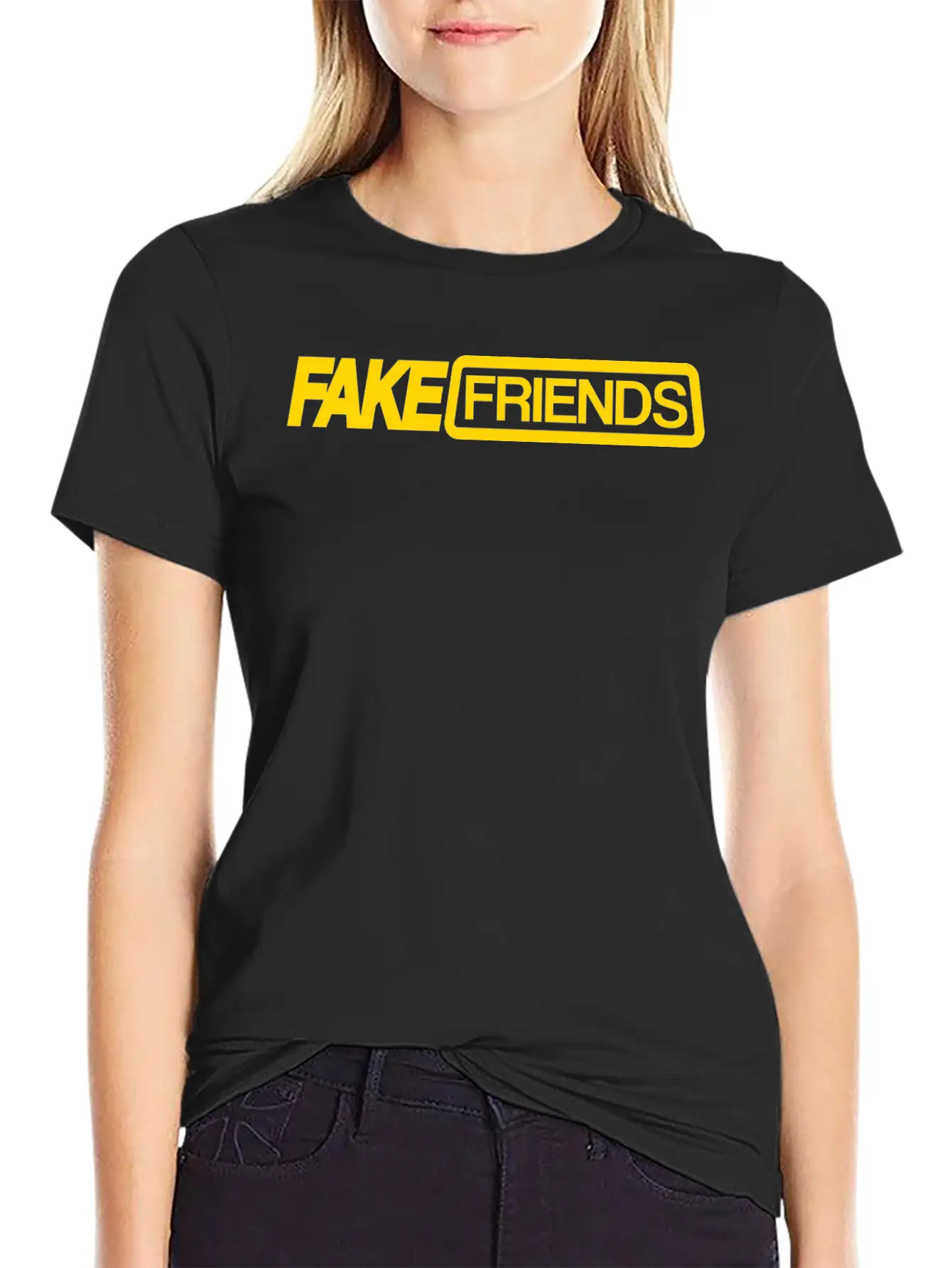 Fake Friends Unisex Casual T-Shirt ¨C Clean Design For Daily Comfort