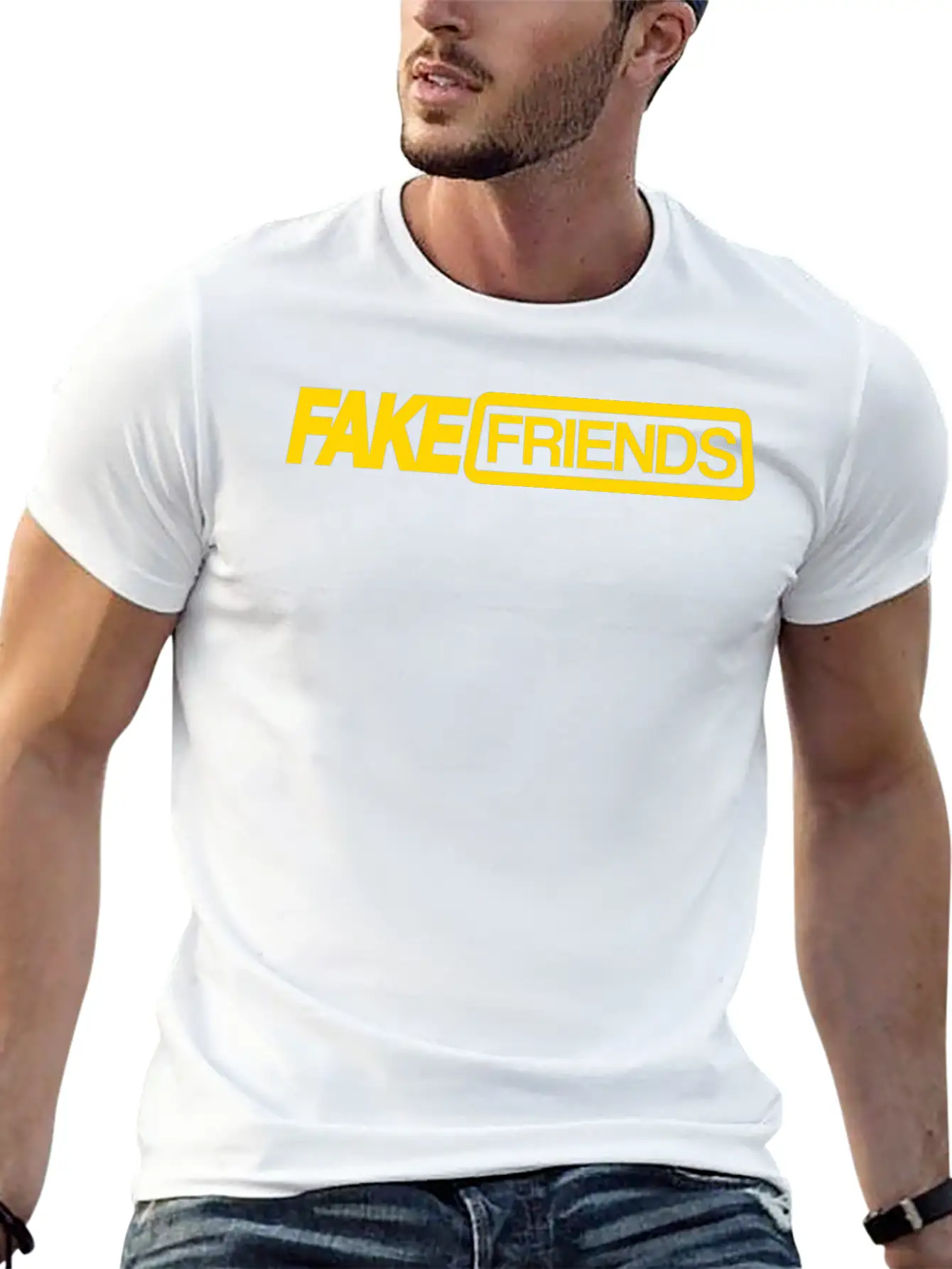 Fake Friends Unisex Casual T-Shirt ¨C Clean Design For Daily Comfort