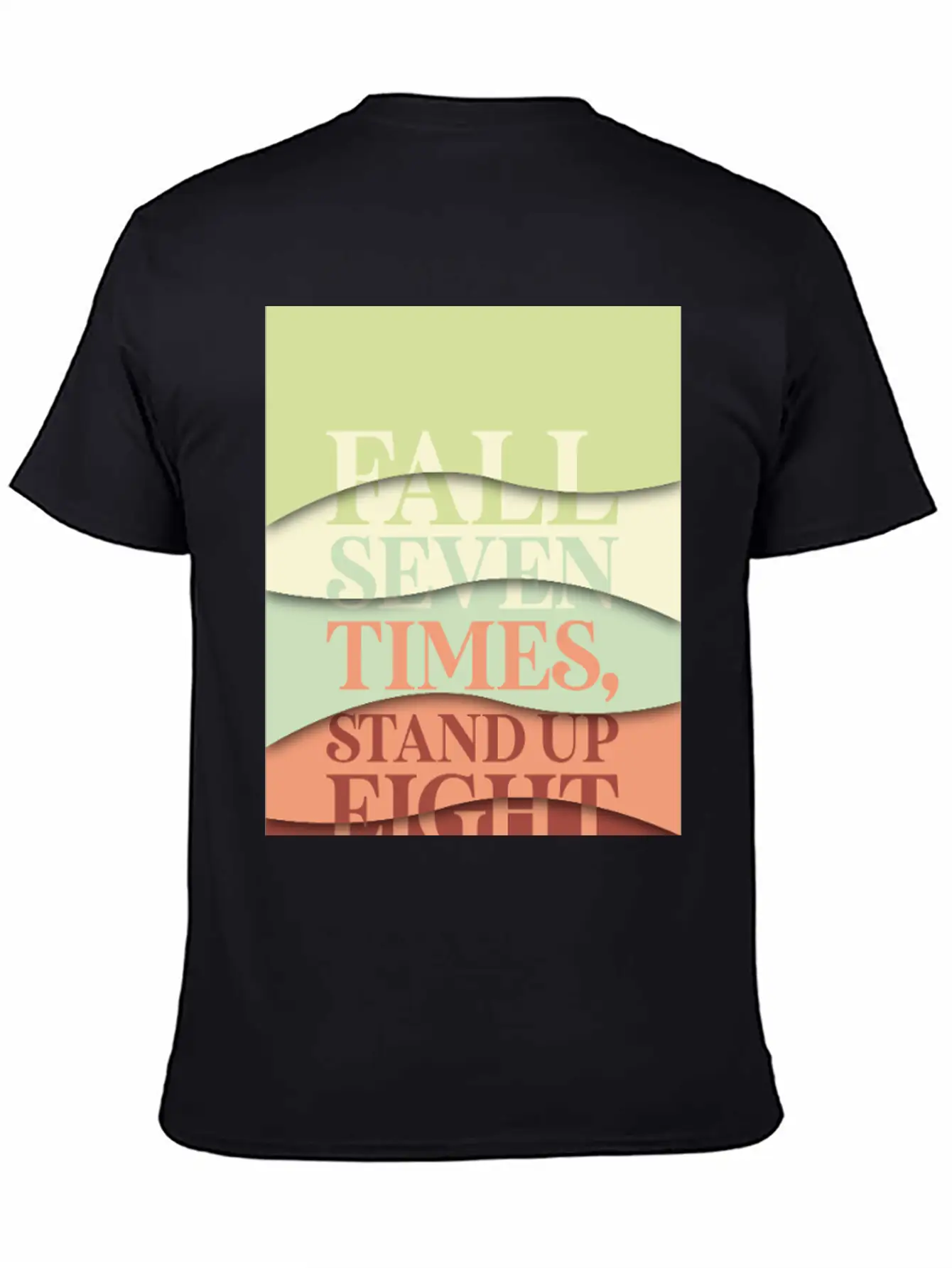 Fall Seven Times, Stand Up Eight Essential Cotton Tee For Daily Outfits ¨C Unisex Style