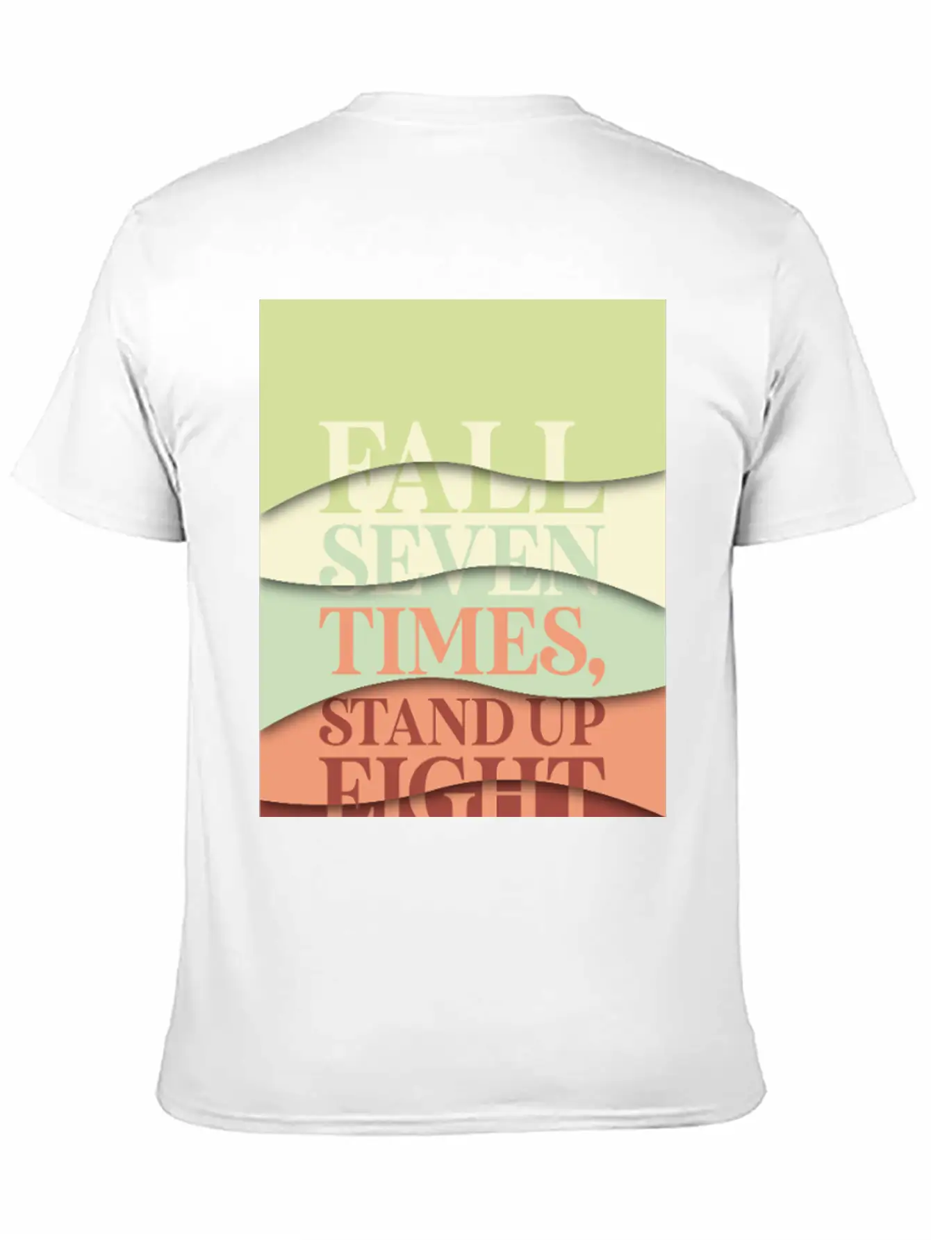 Fall Seven Times, Stand Up Eight Essential Cotton Tee For Daily Outfits ¨C Unisex Style