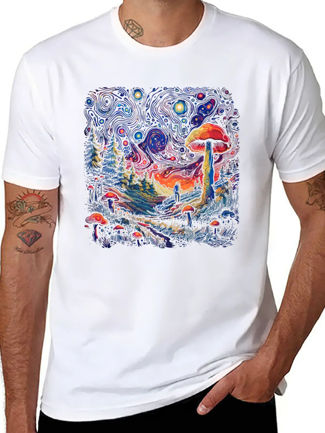 Fantasy Mushroom | Forest | Nature | Goa Festival Soft Cotton Short Sleeve Tee ¨C Unisex Wardrobe Staple